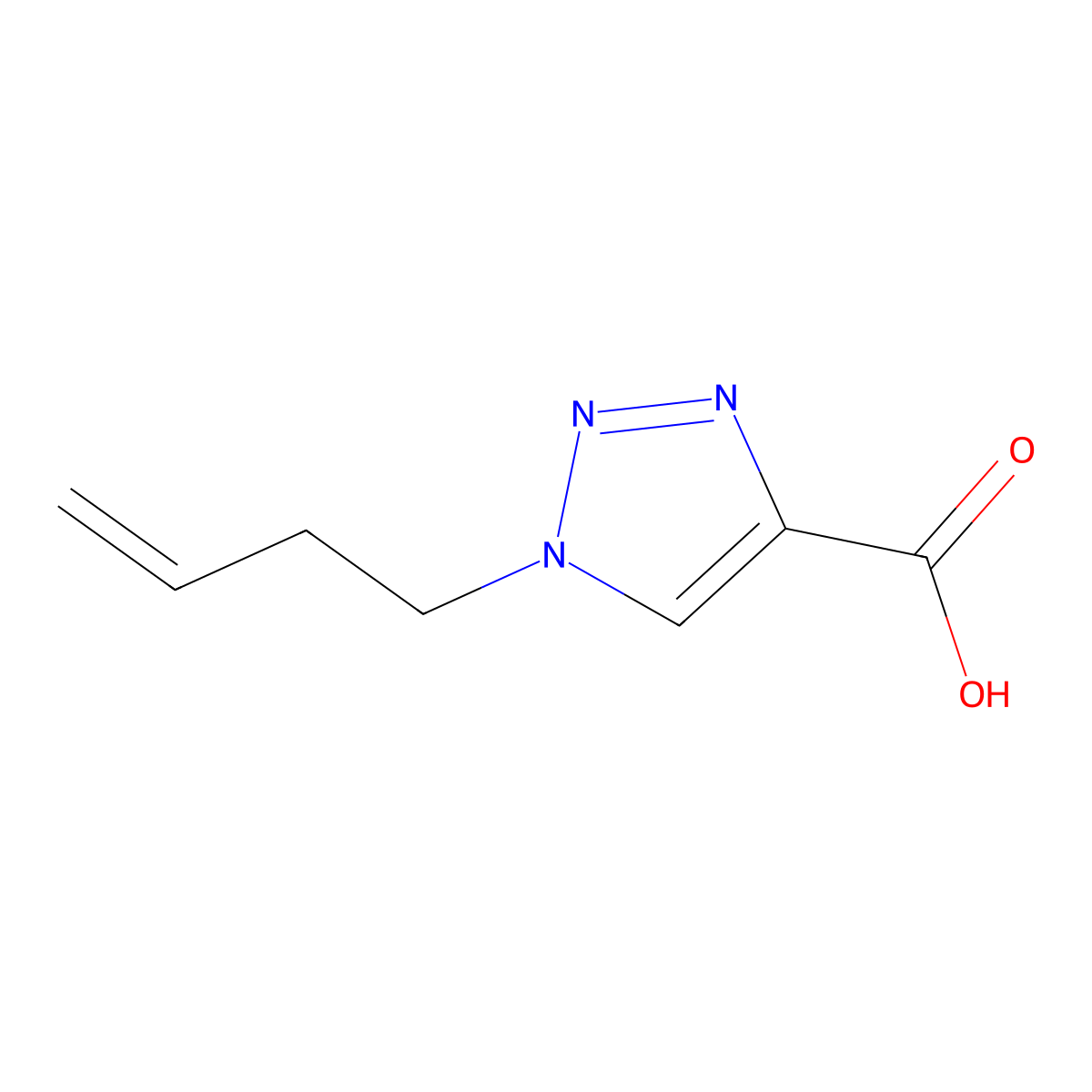 1-(but-3-en-1-yl)-1H-1,2,3-triazole-4-carboxylic acid molecular structure, CAS 1909313-01-4