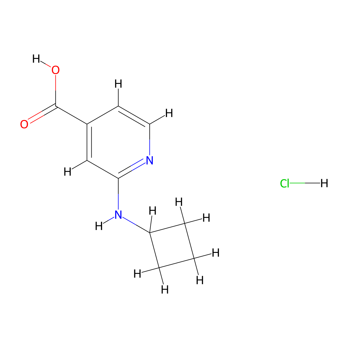 2-(Cyclobutylamino)pyridine-4-carboxylic acid hydrochloride molecular structure, CAS 1909313-13-8
