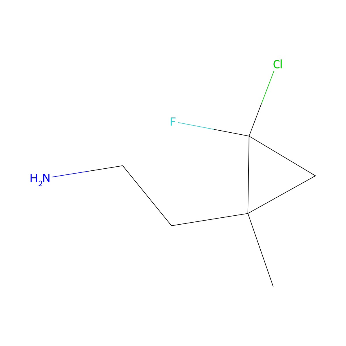 2-(2-Chloro-2-fluoro-1-methylcyclopropyl)ethan-1-amine molecular structure, CAS 1909313-19-4