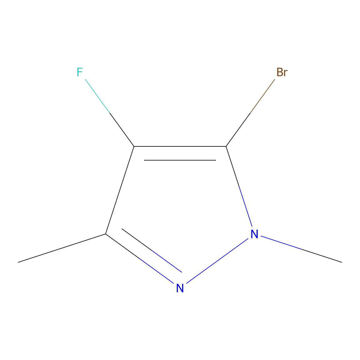 5-Bromo-4-fluoro-1,3-dimethyl-1H-pyrazole molecular structure, CAS 1909313-35-4