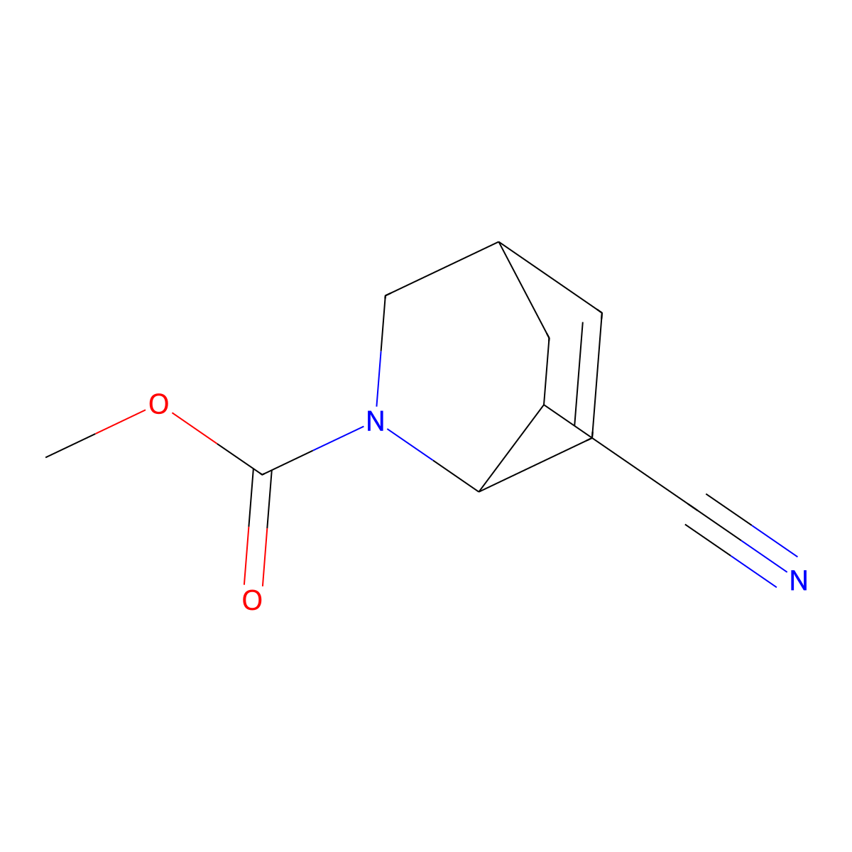 Methyl 7-cyano-2-azabicyclo[2.2.2]oct-5-ene-2-carboxylate molecular structure, CAS 1909313-36-5