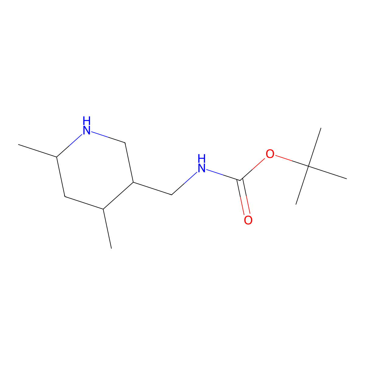 tert-Butyl N-[(4,6-dimethylpiperidin-3-yl)methyl]carbamate molecular structure, CAS 1909313-43-4