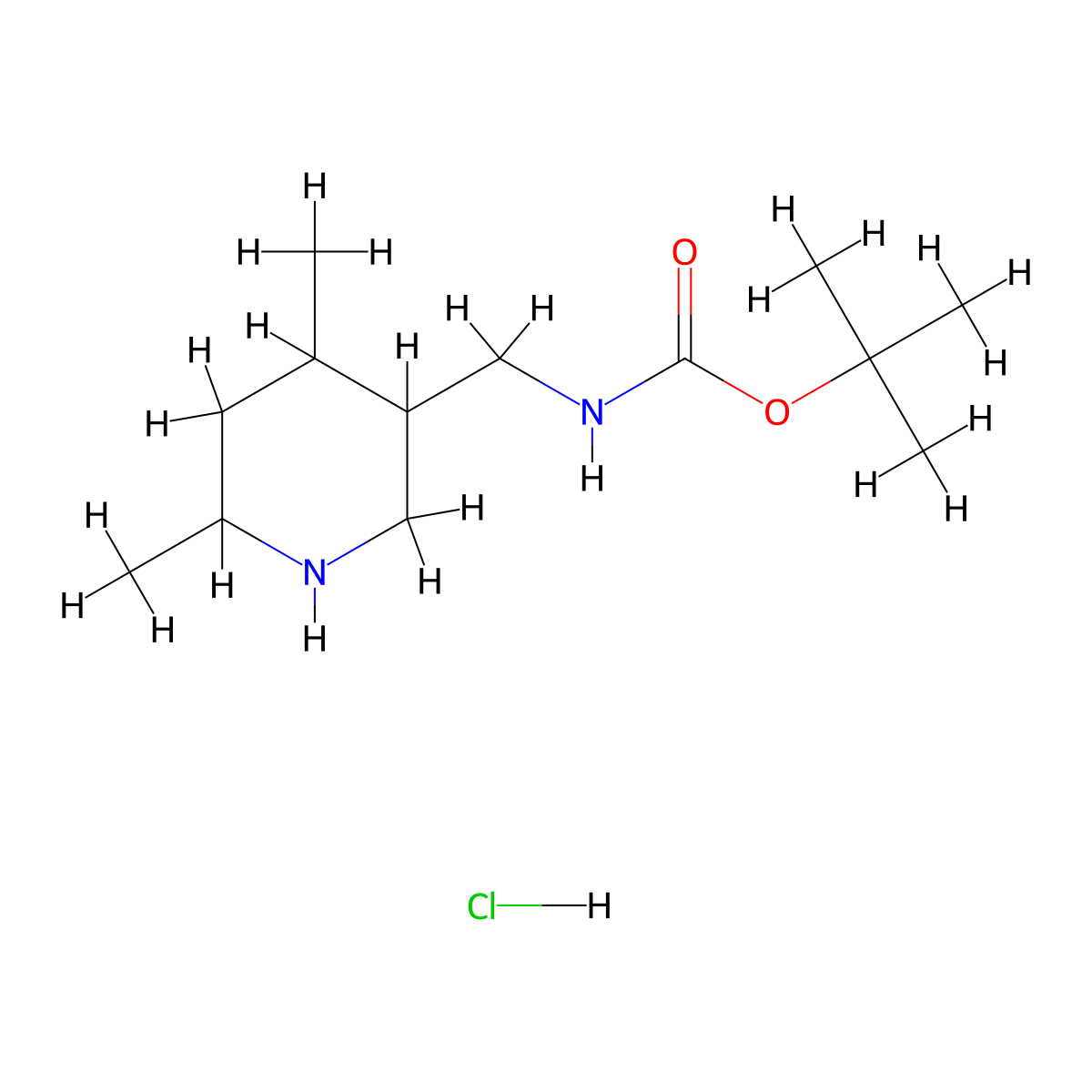 tert-butyl N-[(4,6-dimethylpiperidin-3-yl)methyl]carbamate hydrochloride molecular structure, CAS 1909313-44-5
