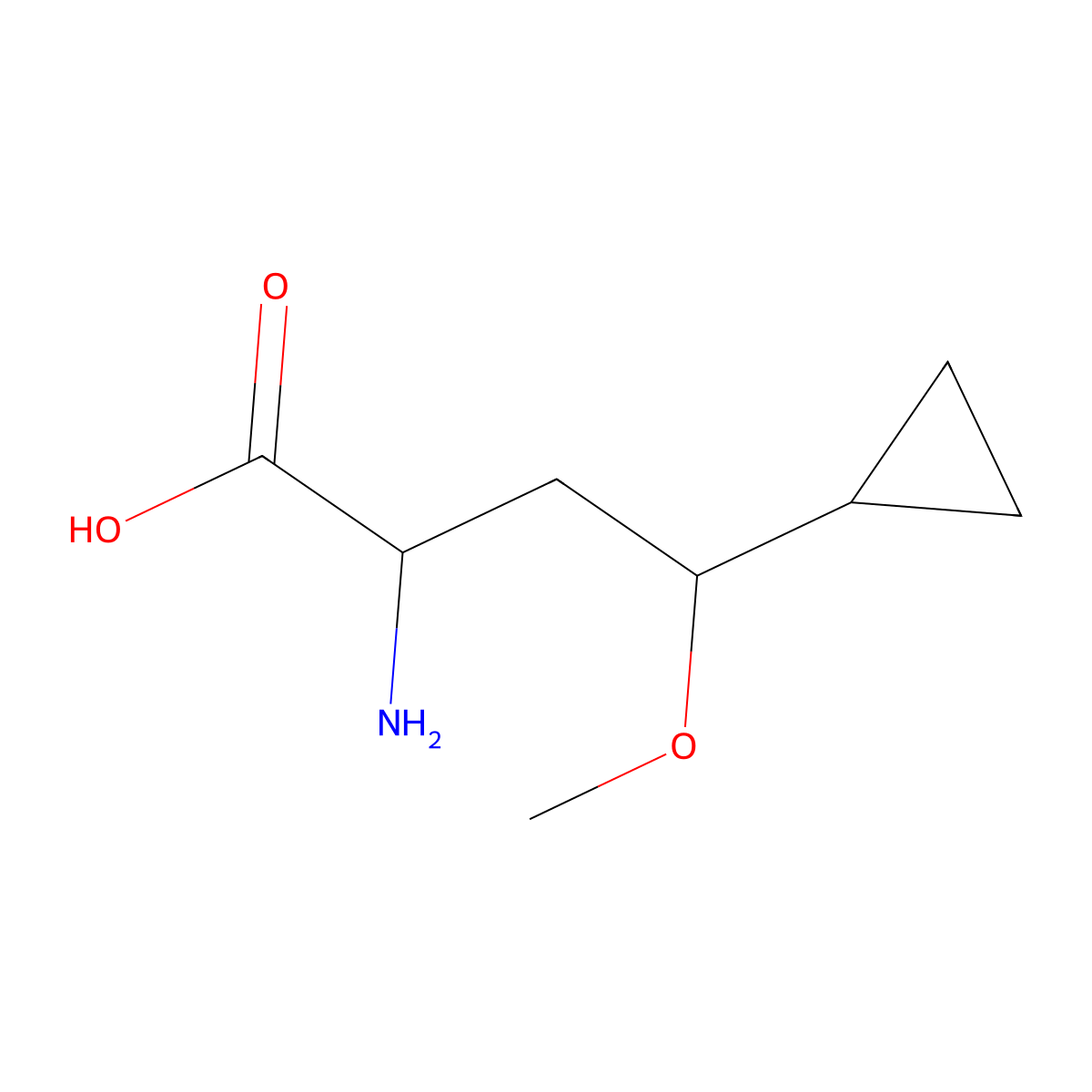 2-Amino-4-cyclopropyl-4-methoxybutanoic acid molecular structure, CAS 1909313-46-7