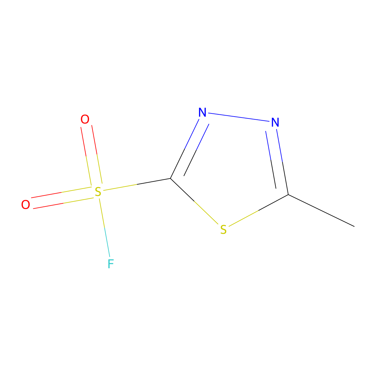 5-Methyl-1,3,4-thiadiazole-2-sulfonyl fluoride molecular structure, CAS 1909313-52-5