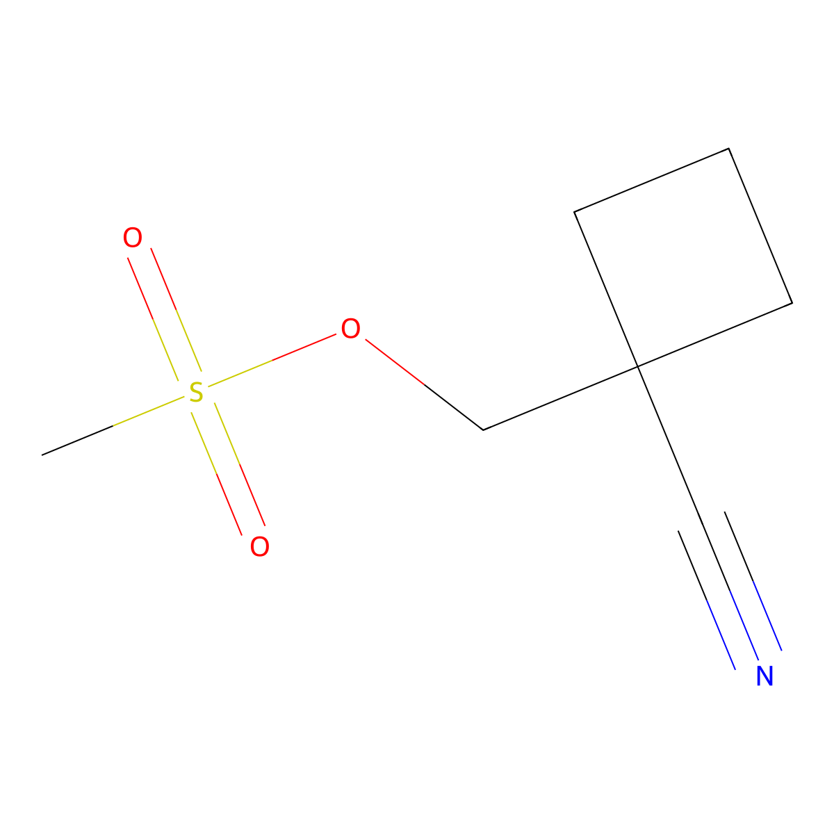 (1-Cyanocyclobutyl)methyl methanesulfonate molecular structure, CAS 1909313-54-7