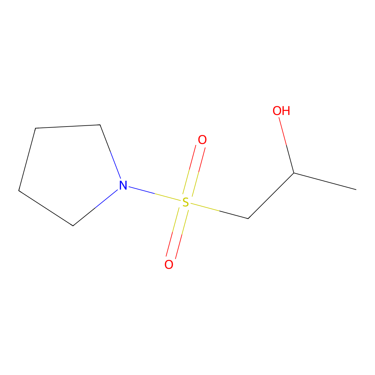 1-(Pyrrolidine-1-sulfonyl)propan-2-ol molecular structure, CAS 1909313-56-9