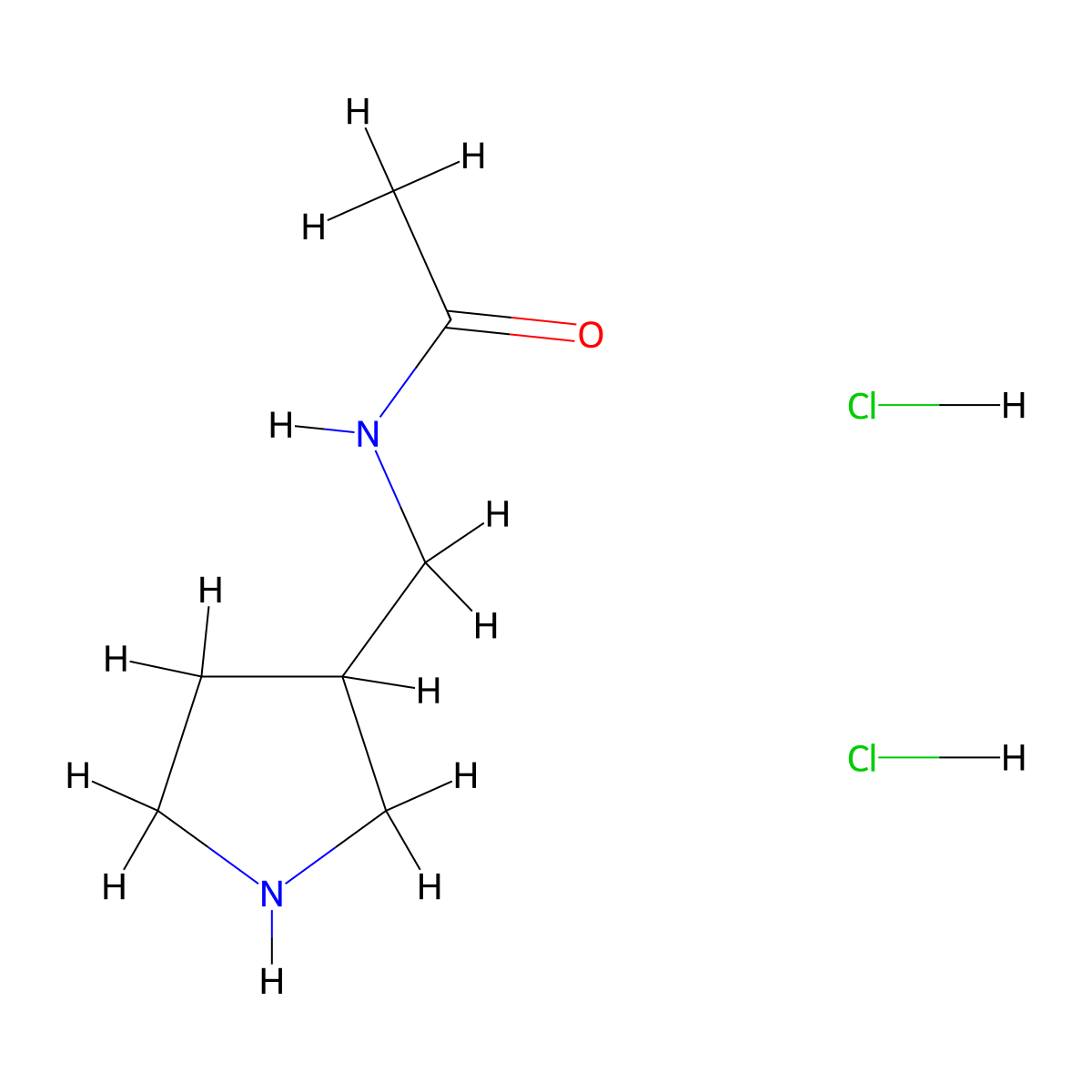 N-[(pyrrolidin-3-yl)methyl]acetamide dihydrochloride molecular structure, CAS 1909313-68-3