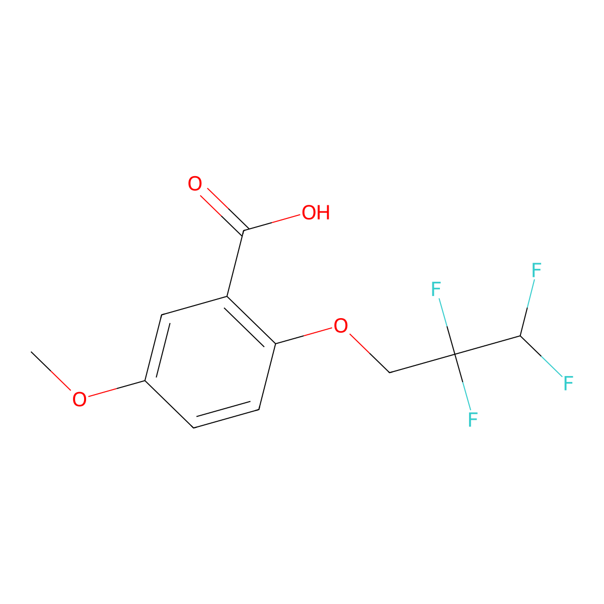 5-Methoxy-2-(2,2,3,3-tetrafluoropropoxy)benzoic acid molecular structure, CAS 1909313-74-1