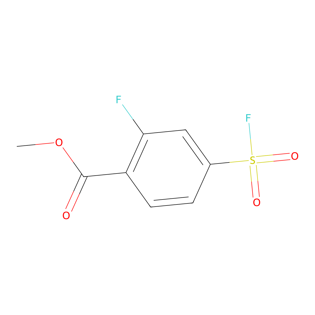 Methyl 2-fluoro-4-(fluorosulfonyl)benzoate molecular structure, CAS 1909313-75-2