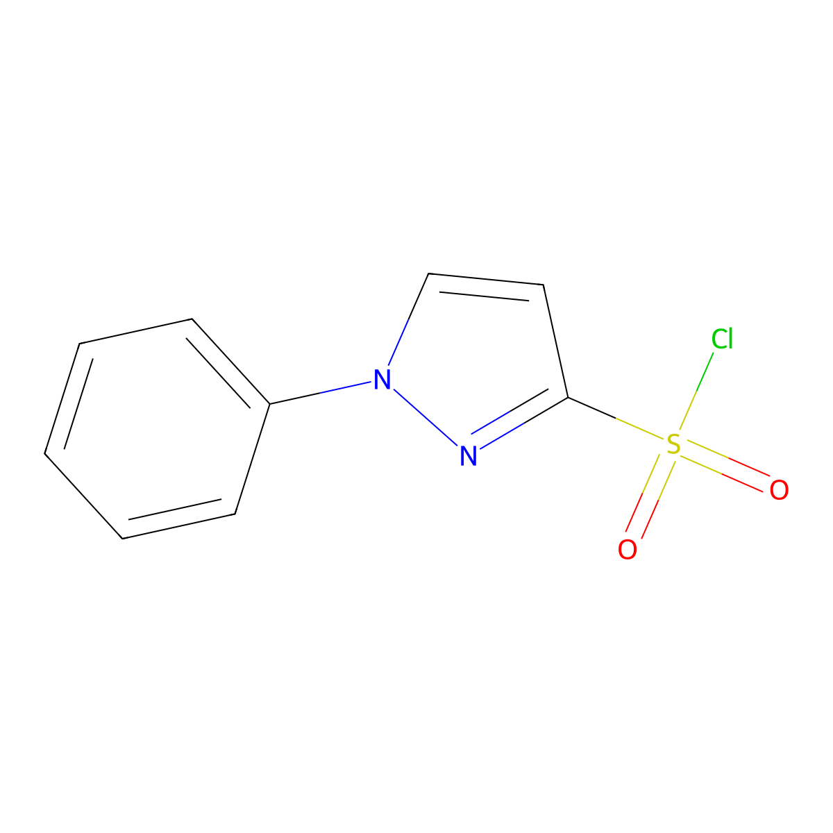 1-phenyl-1H-pyrazole-3-sulfonyl chloride molecular structure, CAS 1909313-78-5