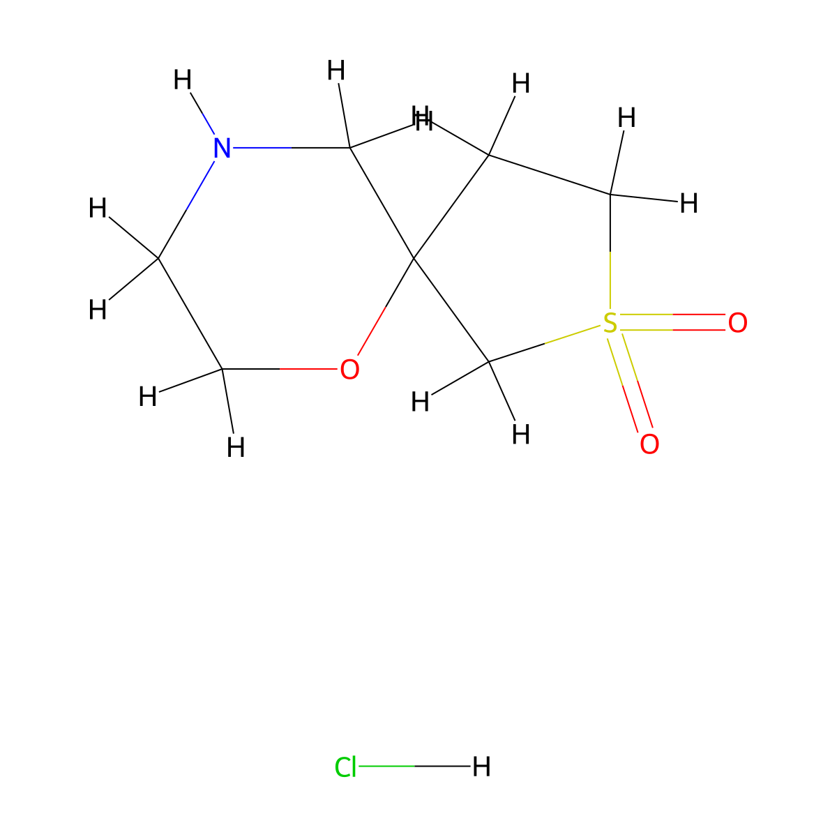 6-Oxa-2lambda6-thia-9-azaspiro[4.5]decane-2,2-dione hydrochloride molecular structure, CAS 1909313-84-3