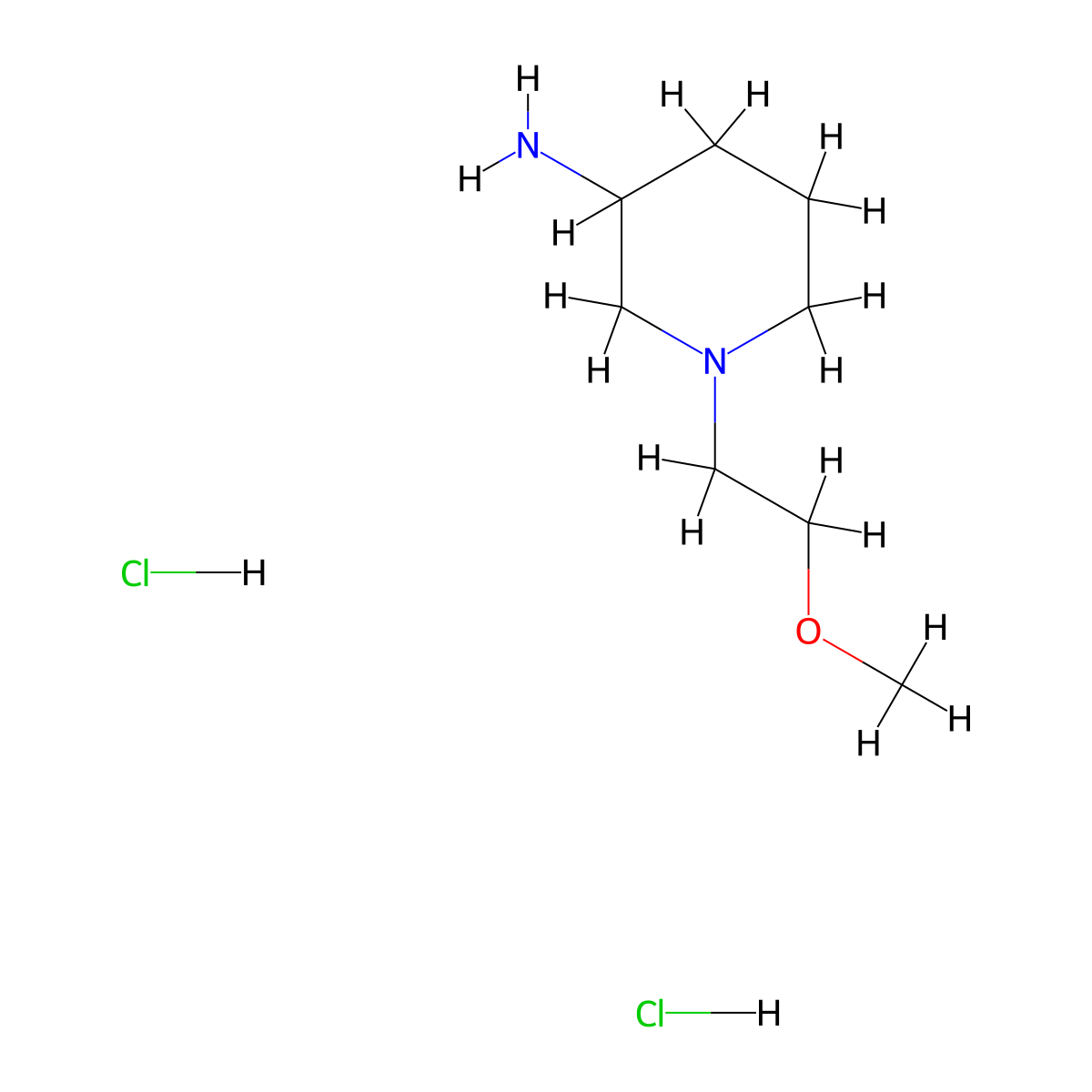 1-(2-Methoxyethyl)piperidin-3-amine dihydrochloride molecular structure, CAS 1909313-85-4