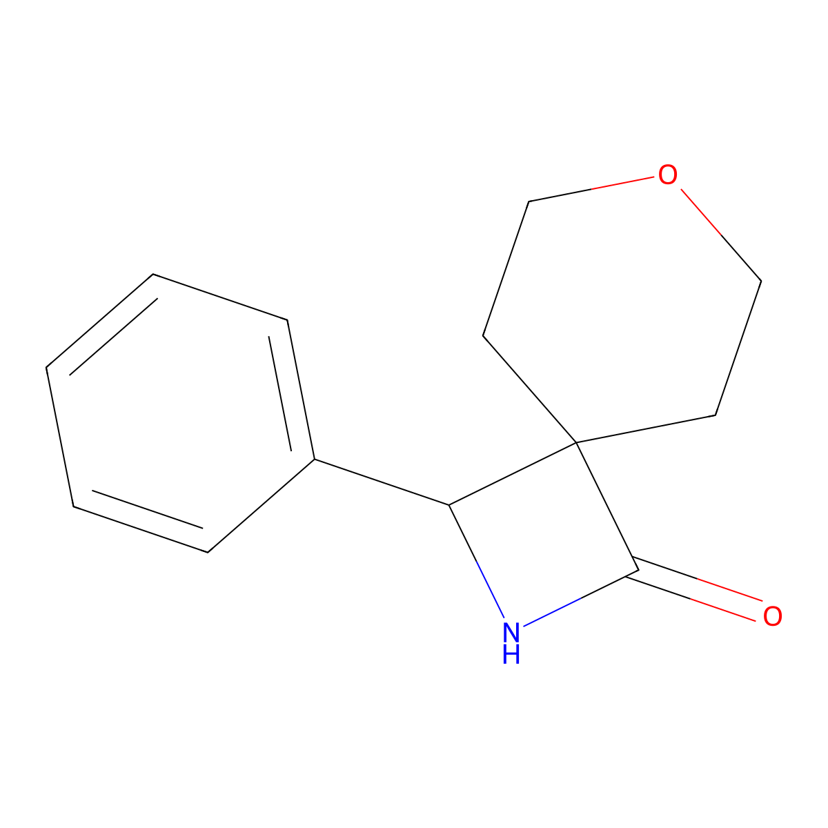 3-Phenyl-7-oxa-2-azaspiro[3.5]nonan-1-one molecular structure, CAS 1909313-86-5