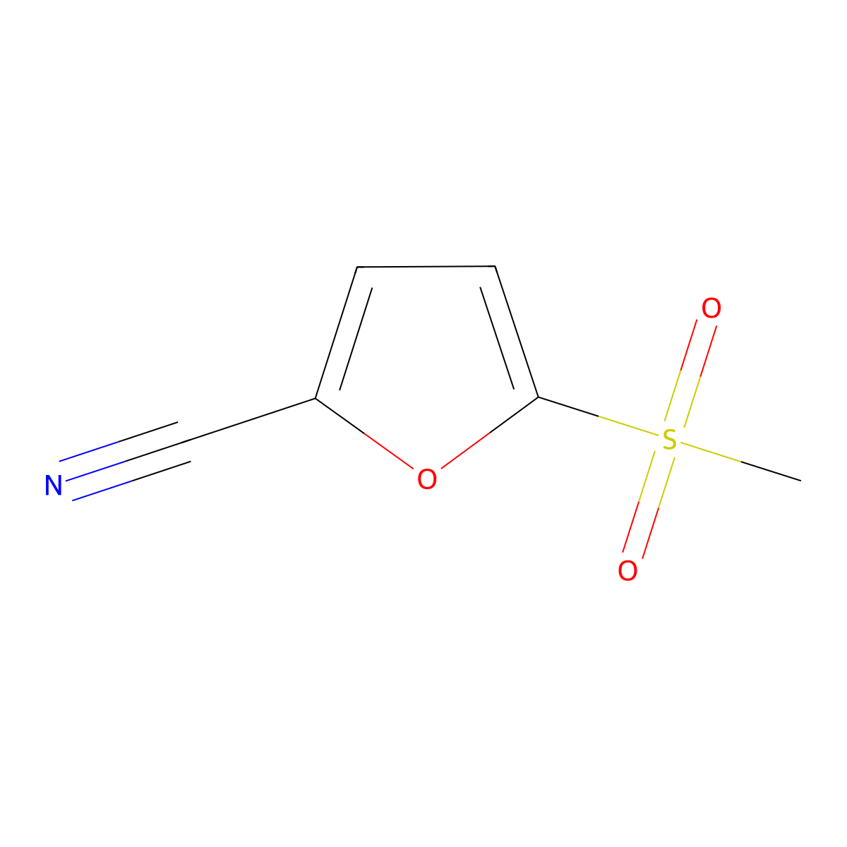 5-Methanesulfonylfuran-2-carbonitrile molecular structure, CAS 1909313-90-1