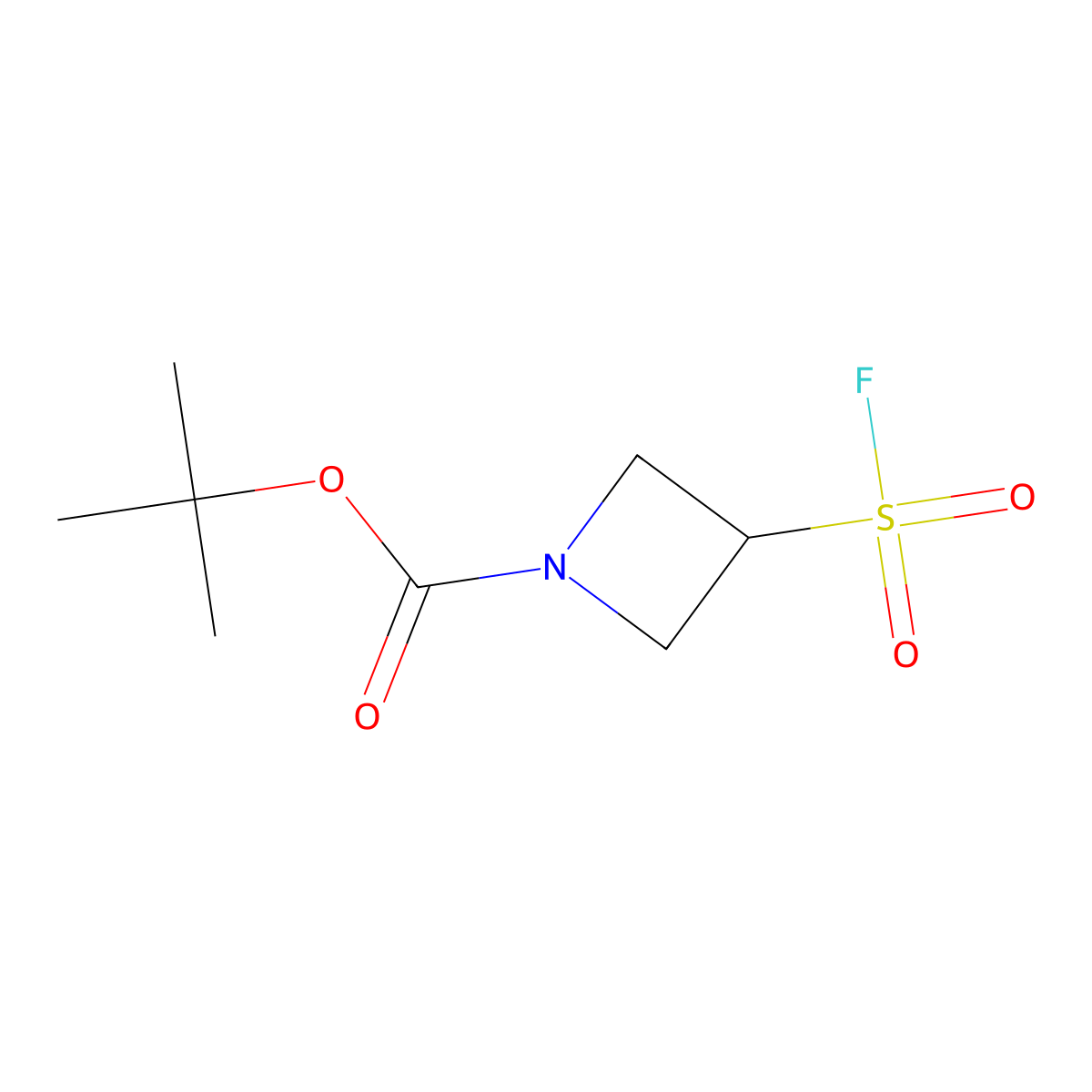Tert-butyl 3-(fluorosulfonyl)azetidine-1-carboxylate molecular structure, CAS 1909313-92-3
