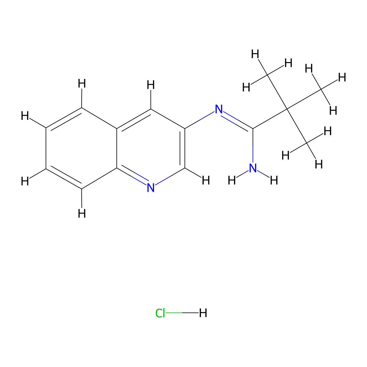 2,2-Dimethyl-N-(quinolin-3-yl)propanimidamide hydrochloride molecular structure, CAS 1909314-01-7