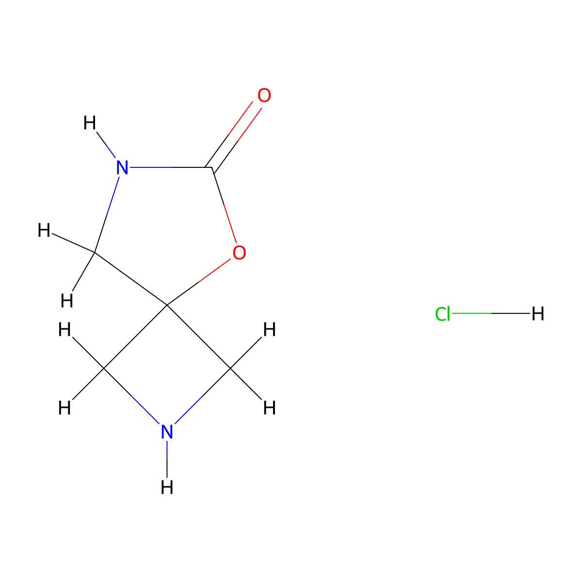 5-Oxa-2,7-diazaspiro[3.4]octan-6-one hydrochloride molecular structure, CAS 1909314-06-2