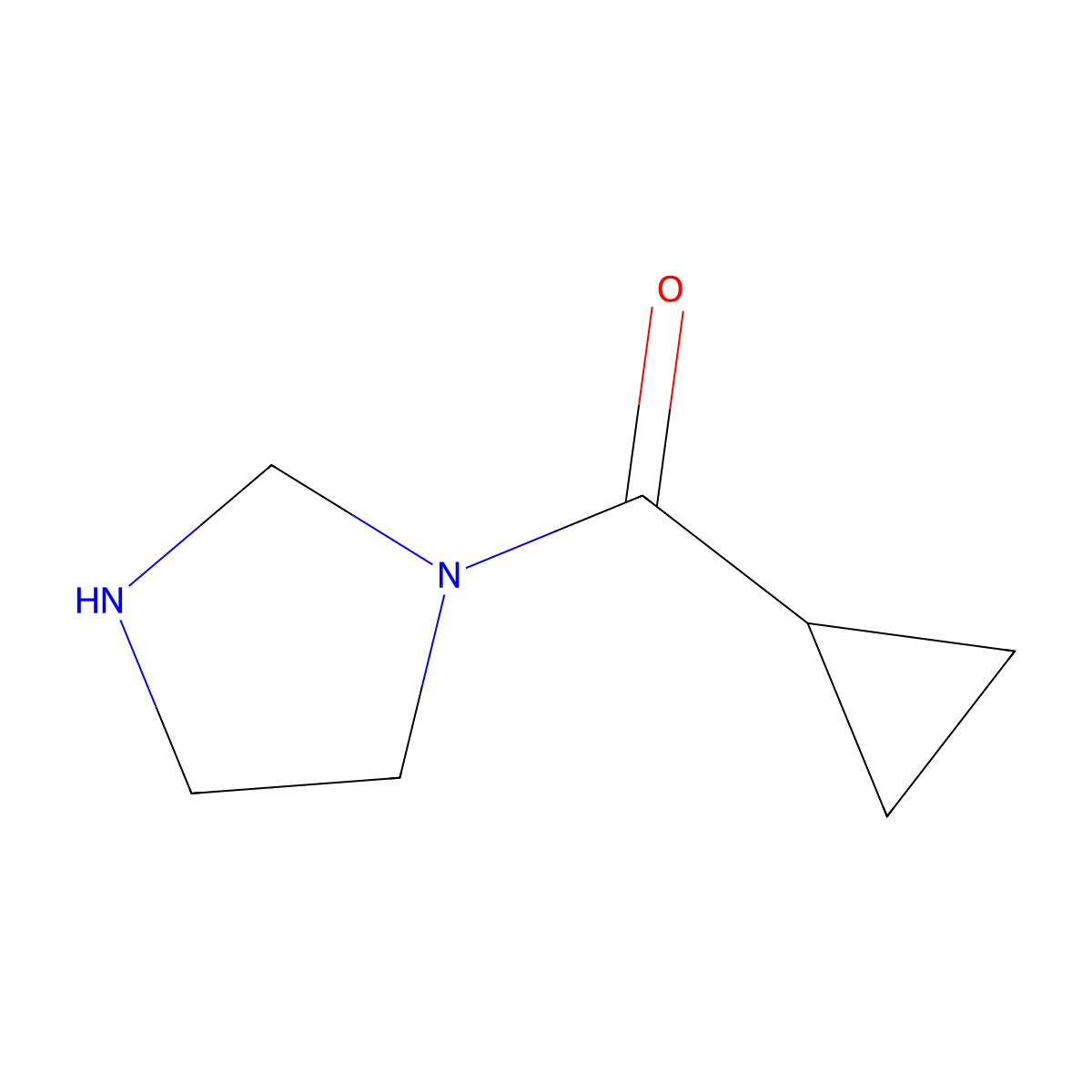 1-Cyclopropanecarbonylimidazolidine molecular structure, CAS 1909314-17-5