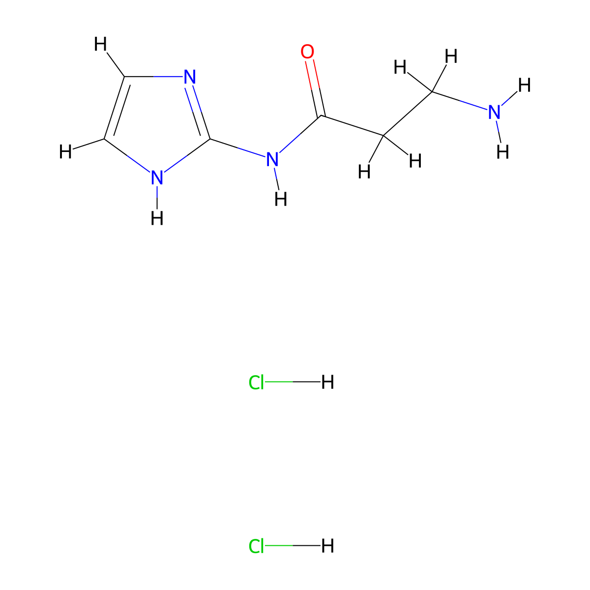 3-amino-N-(1H-imidazol-2-yl)propanamide dihydrochloride molecular structure, CAS 1909314-23-3