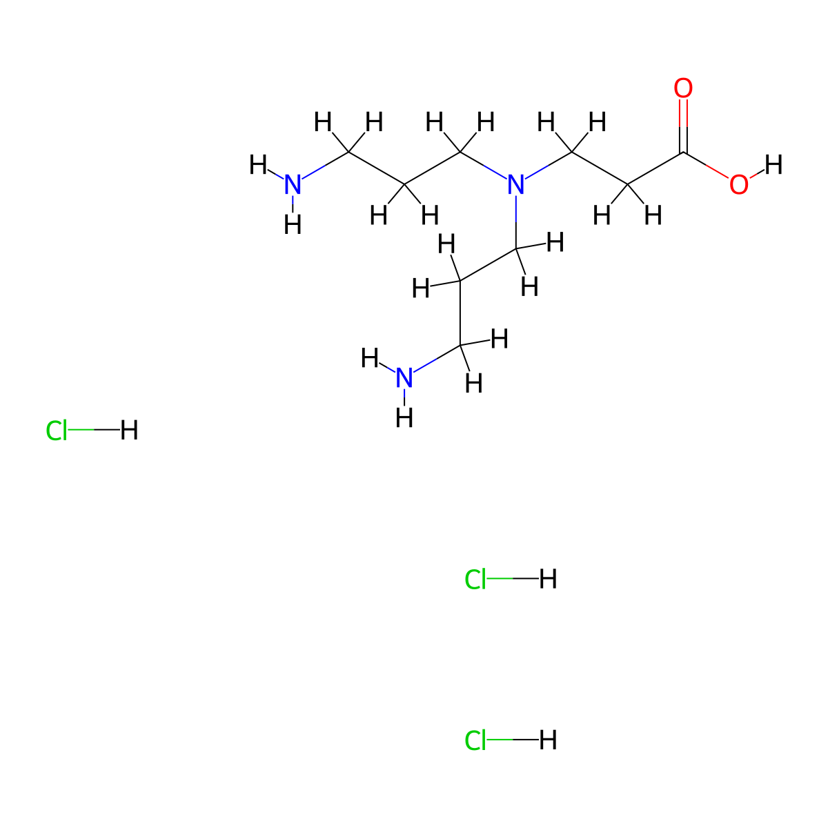 3-(Bis(3-aminopropyl)amino)propanoic acid trihydrochloride molecular structure, CAS 1909314-27-7