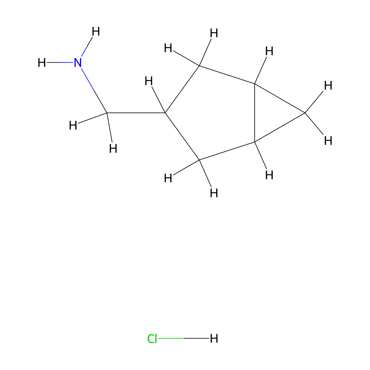 {Bicyclo[3.1.0]hexan-3-yl}methanamine hydrochloride molecular structure, CAS 1909314-29-9