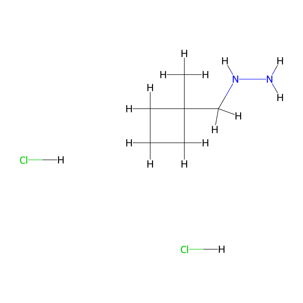 [(1-Methylcyclobutyl)methyl]hydrazine dihydrochloride molecular structure, CAS 1909314-34-6