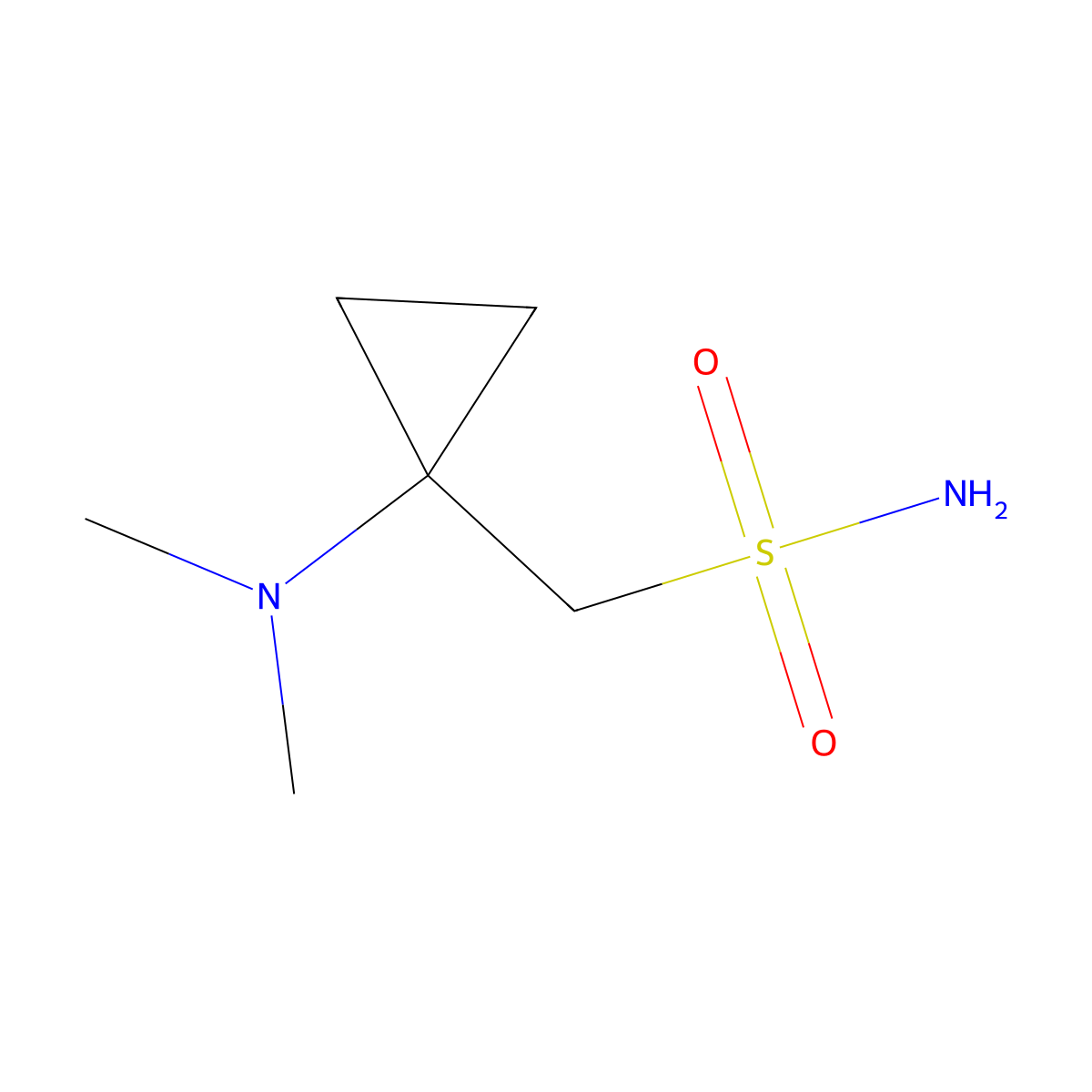[1-(Dimethylamino)cyclopropyl]methanesulfonamide molecular structure, CAS 1909316-02-4