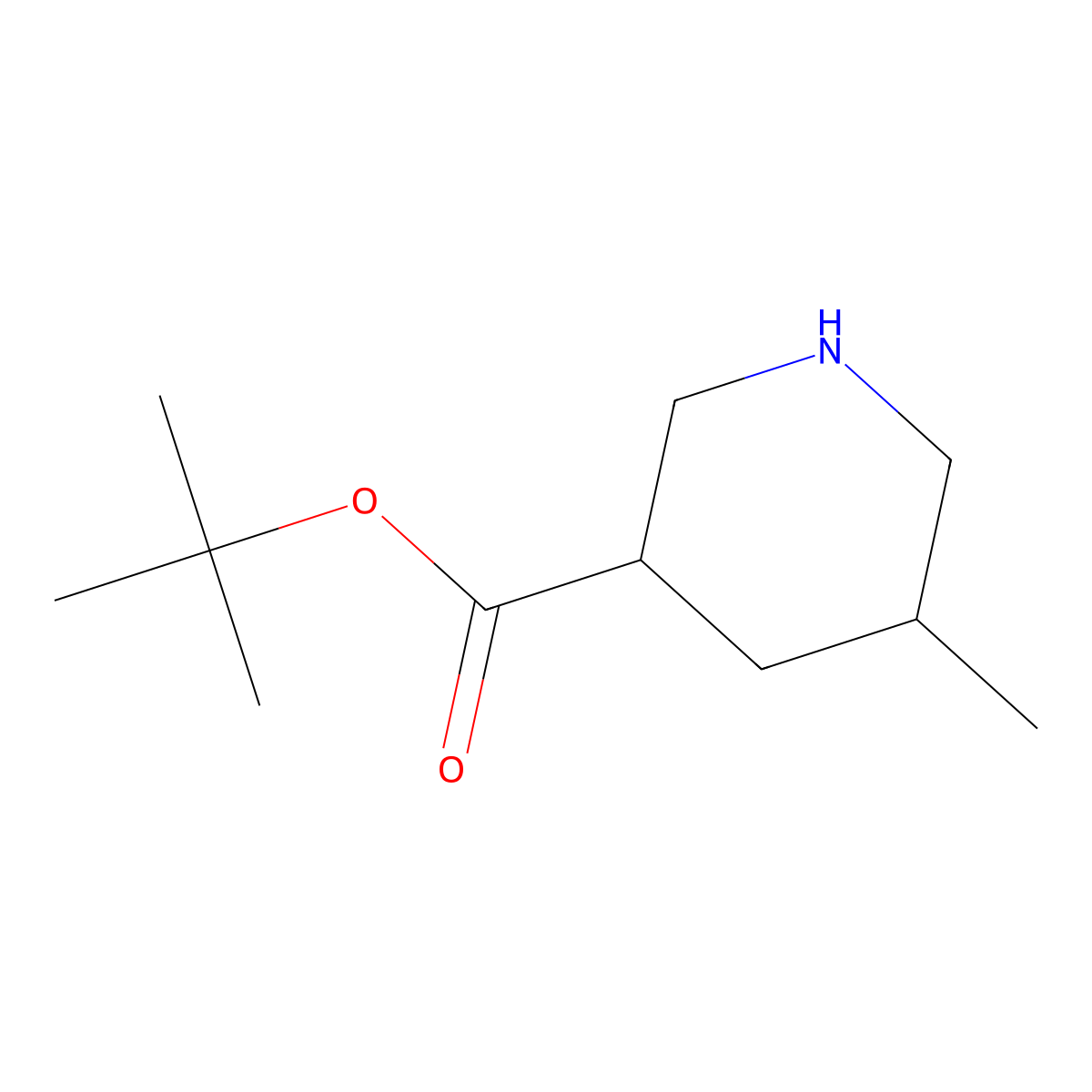 Tert-butyl 5-methylpiperidine-3-carboxylate molecular structure, CAS 1909316-05-7