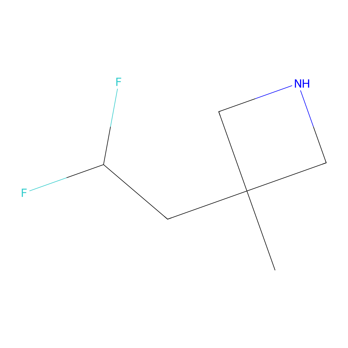3-(2,2-Difluoroethyl)-3-methylazetidine molecular structure, CAS 1909316-12-6