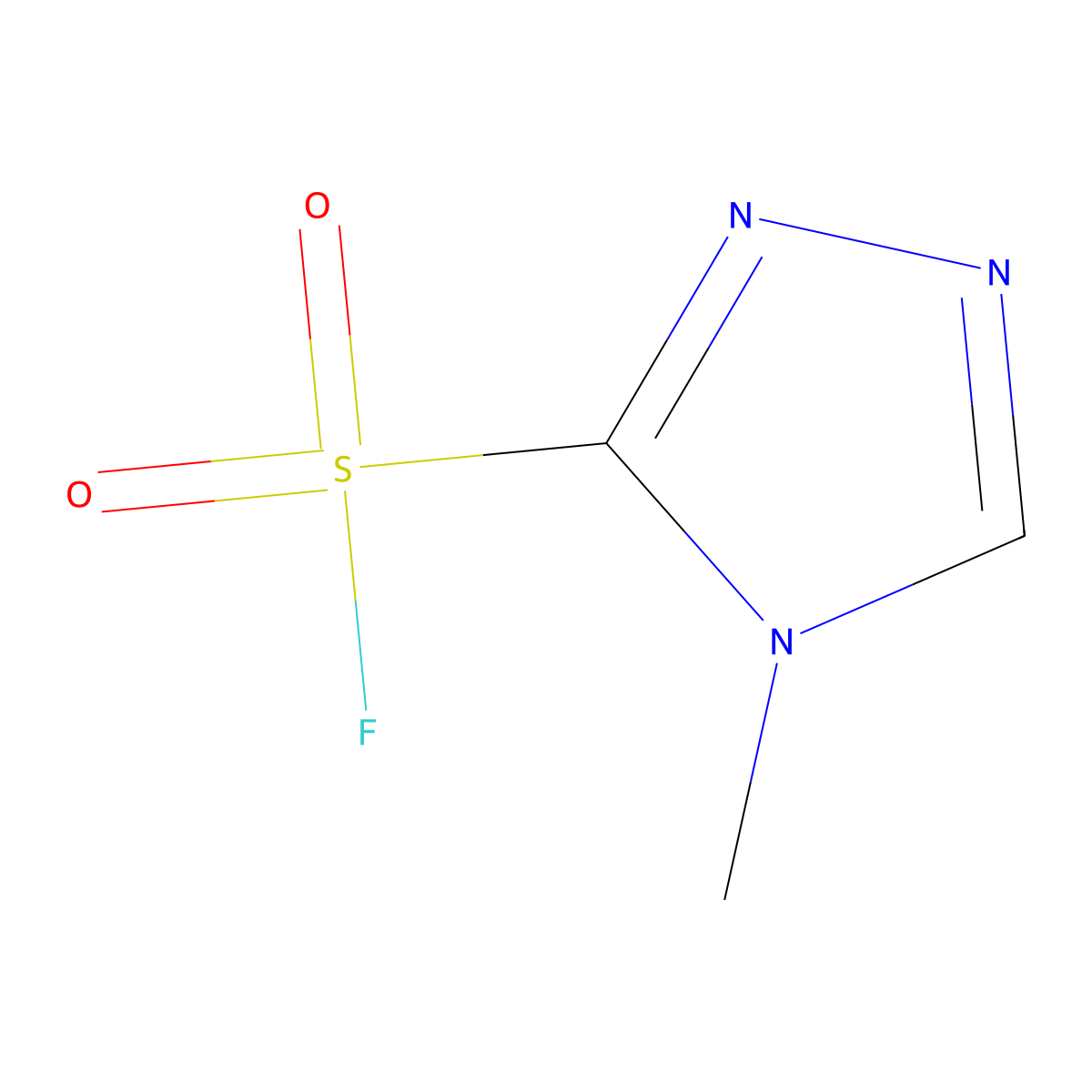 4-methyl-4H-1,2,4-triazole-3-sulfonyl fluoride molecular structure, CAS 1909316-19-3