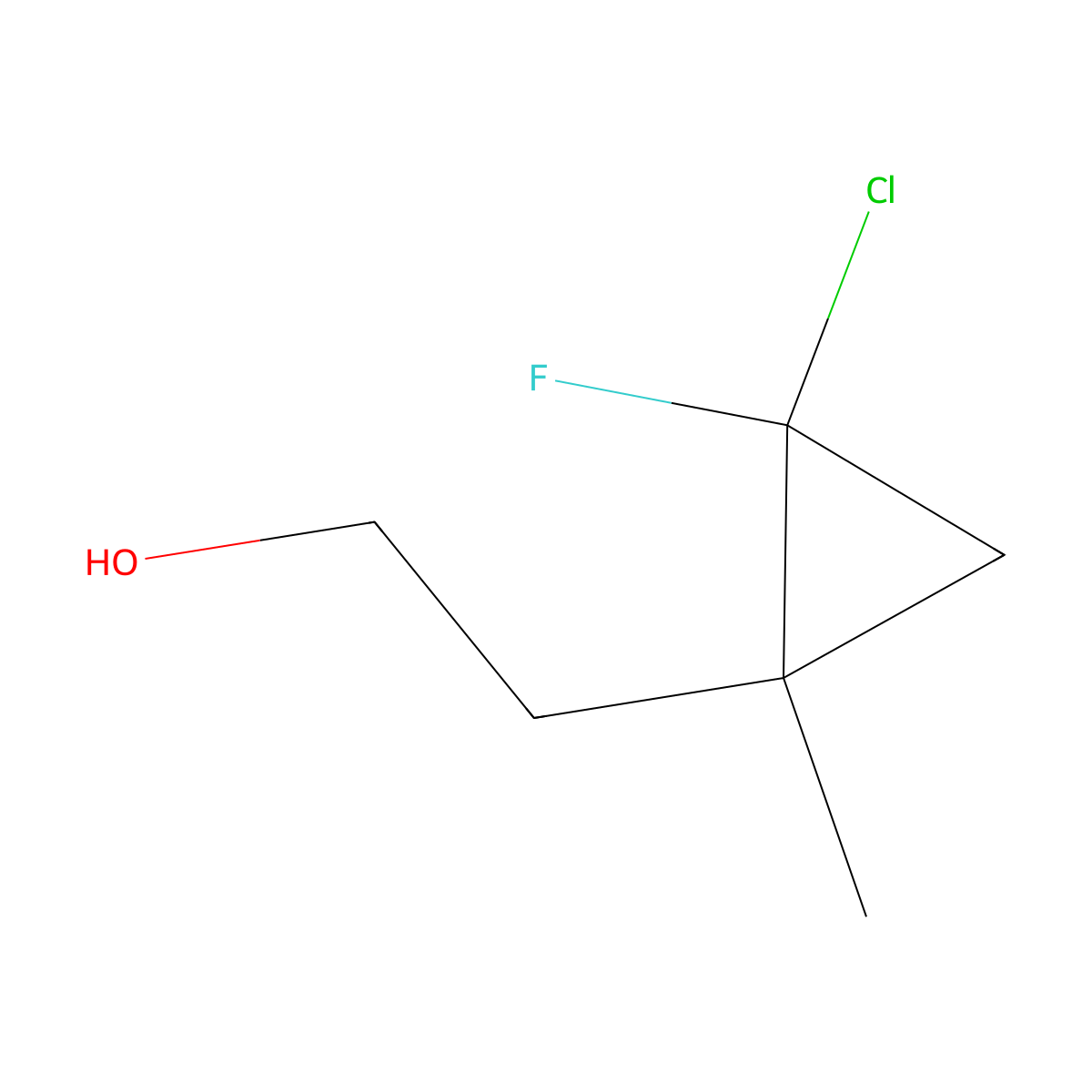 2-(2-Chloro-2-fluoro-1-methylcyclopropyl)ethan-1-ol molecular structure, CAS 1909316-23-9