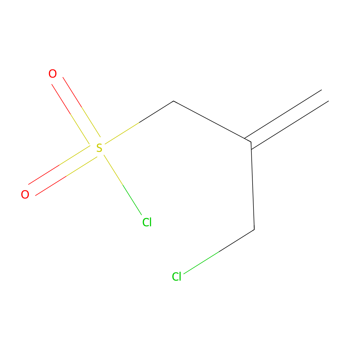 2-(Chloromethyl)prop-2-ene-1-sulfonyl chloride molecular structure, CAS 1909316-27-3