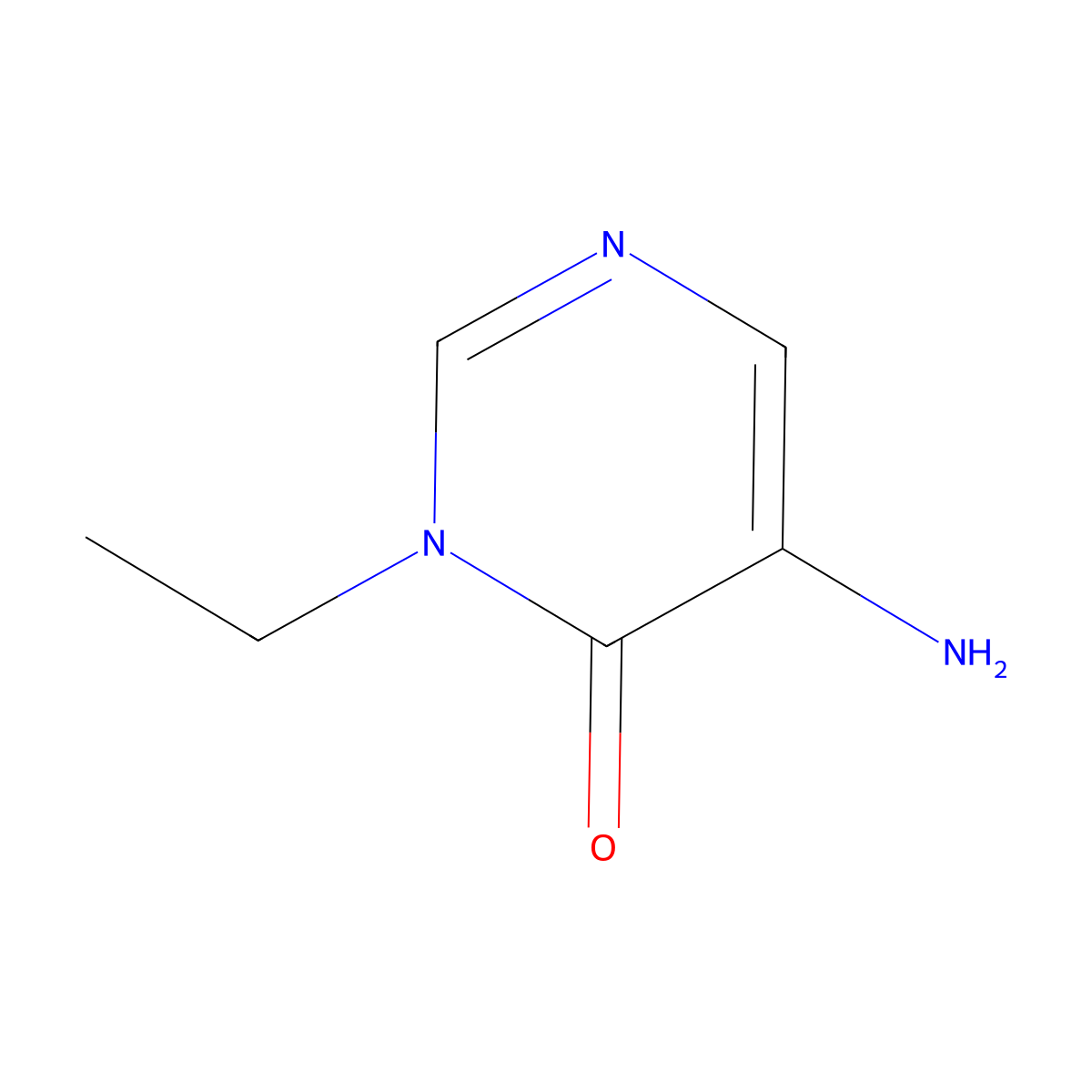 5-Amino-3-ethyl-3,4-dihydropyrimidin-4-one molecular structure, CAS 1909316-28-4