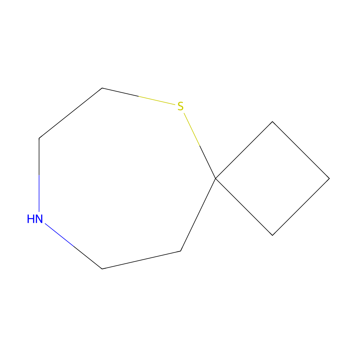 5-Thia-8-azaspiro[3.6]decane molecular structure, CAS 1909316-32-0