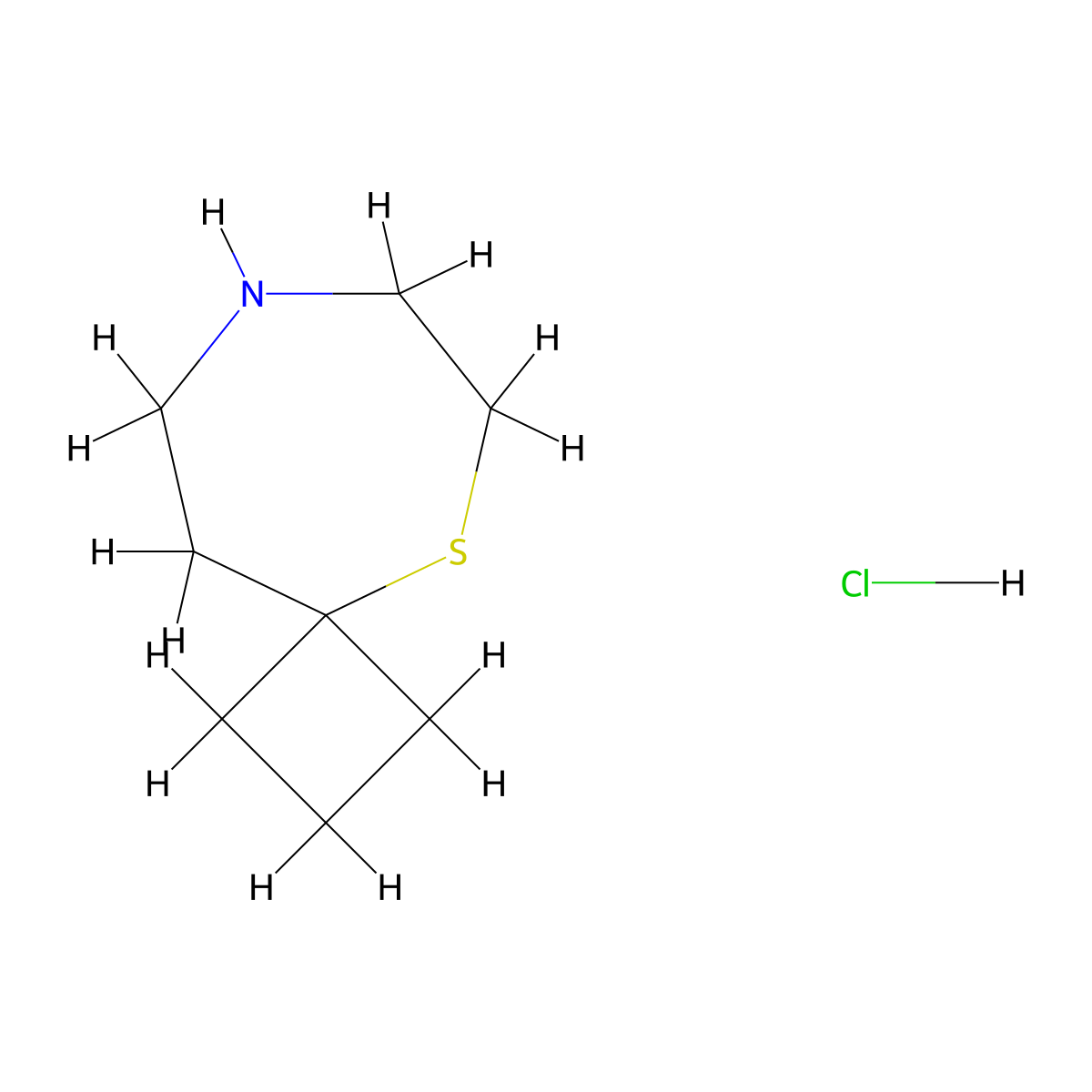5-Thia-8-azaspiro[3.6]decane hydrochloride molecular structure, CAS 1909316-33-1