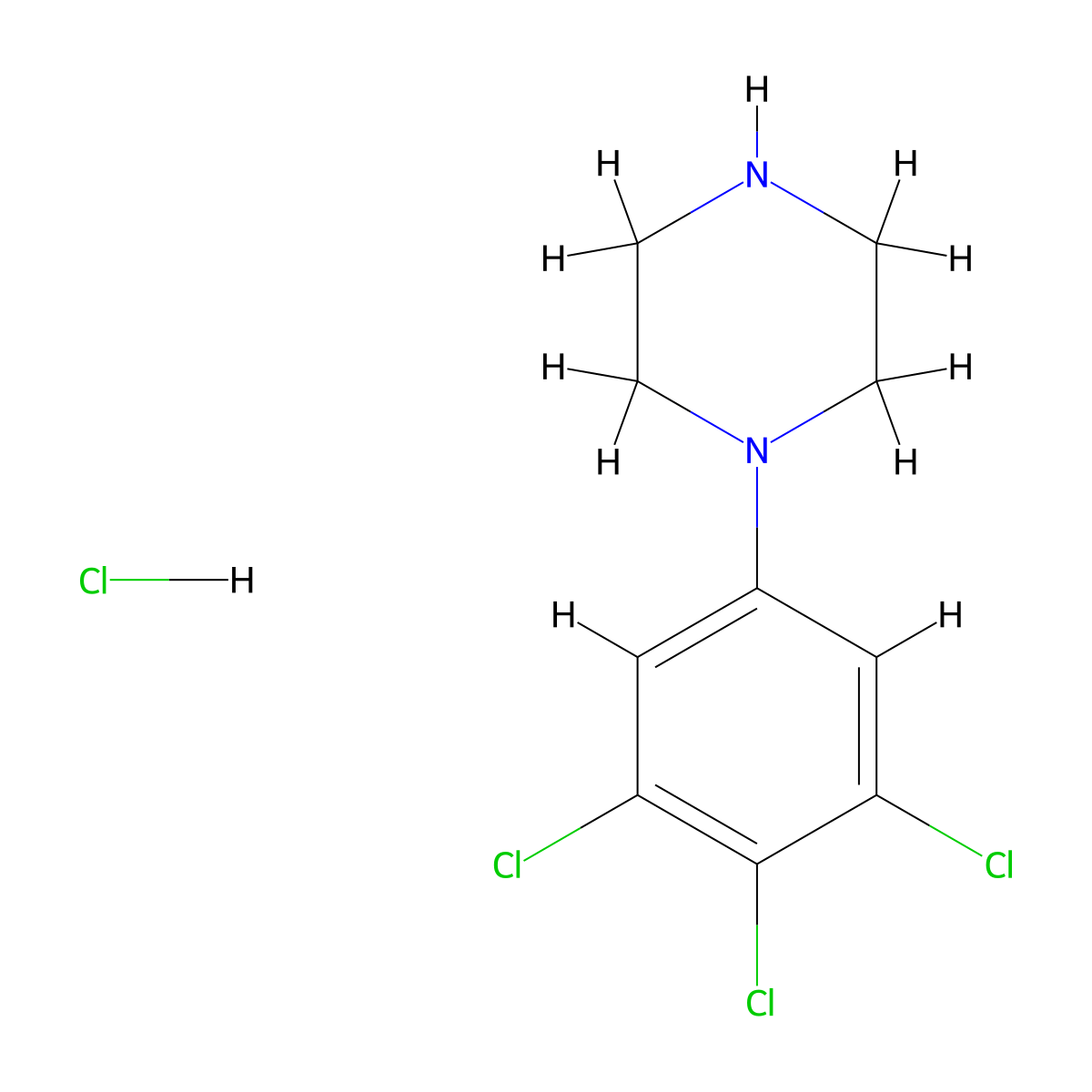1-(3,4,5-Trichlorophenyl)piperazine hydrochloride molecular structure, CAS 1909316-37-5