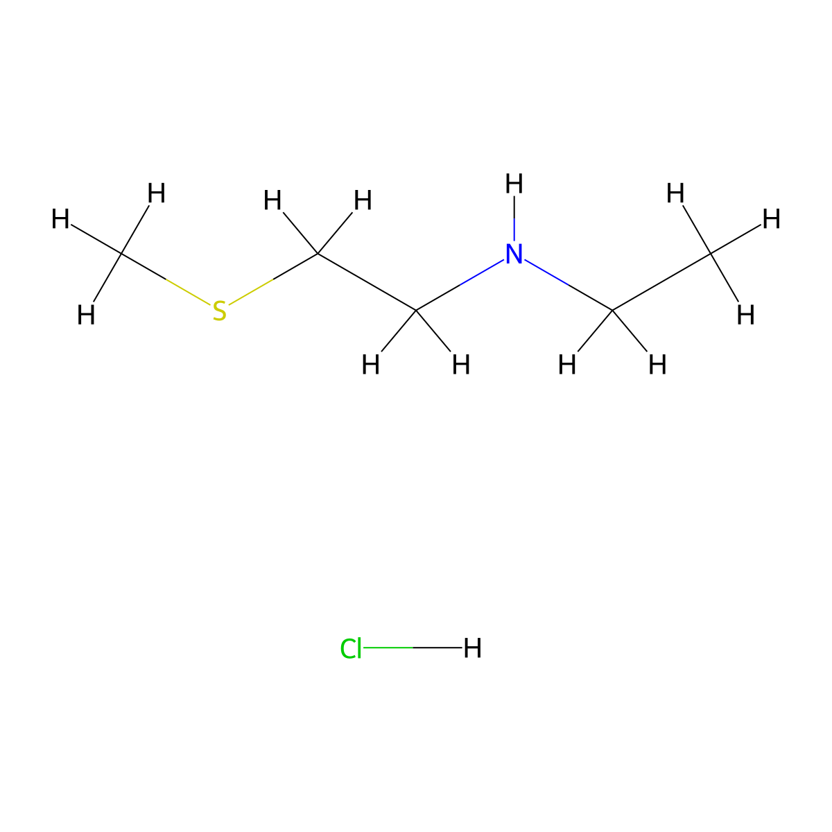 Ethyl[2-(methylsulfanyl)ethyl]amine hydrochloride molecular structure, CAS 1909316-40-0
