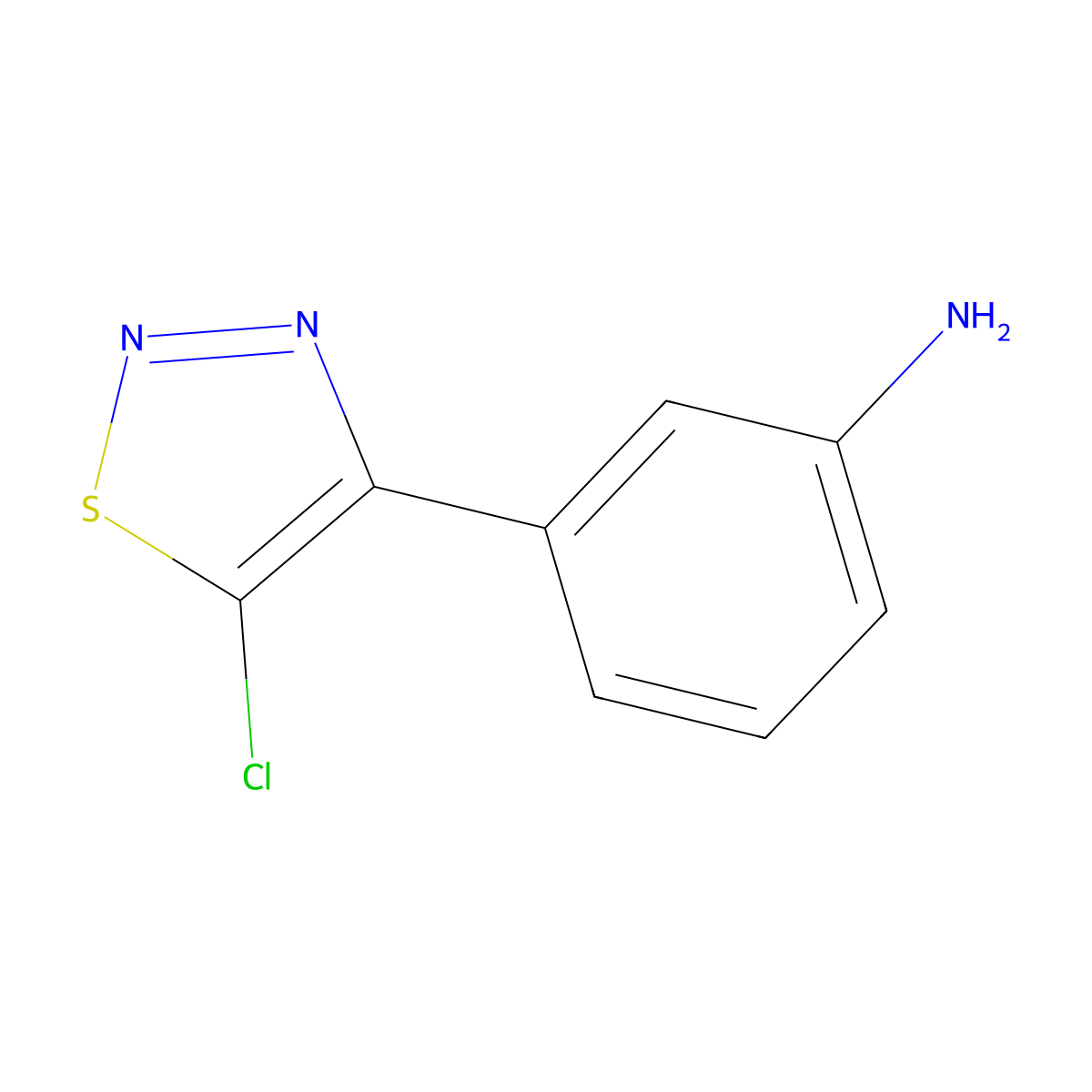 3-(5-Chloro-1,2,3-thiadiazol-4-yl)aniline molecular structure, CAS 1909316-41-1