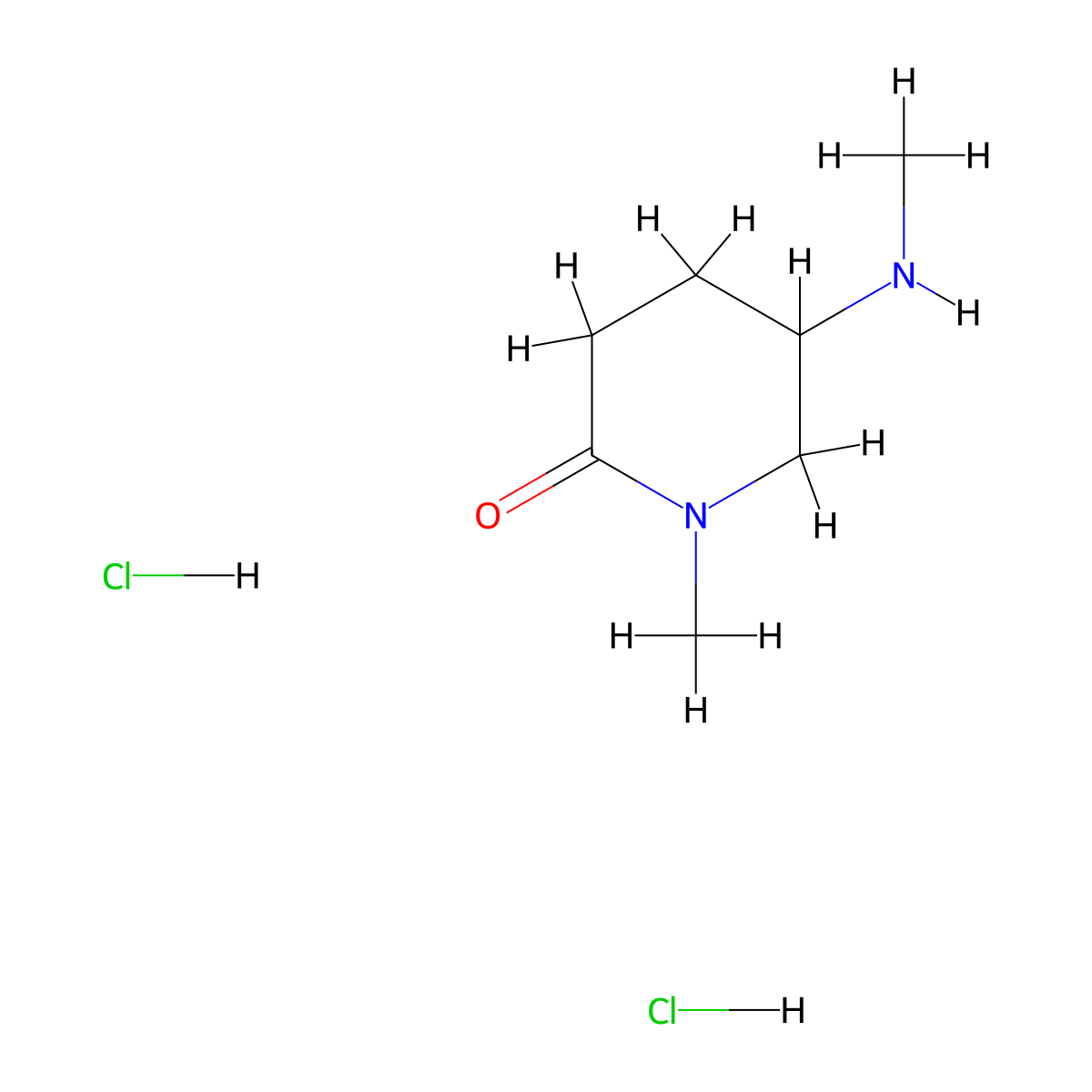1-Methyl-5-(methylamino)piperidin-2-one dihydrochloride molecular structure, CAS 1909316-45-5