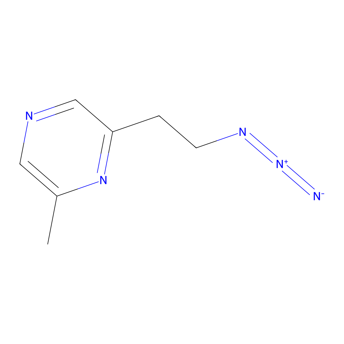 2-(2-Azidoethyl)-6-methylpyrazine molecular structure, CAS 1909316-50-2