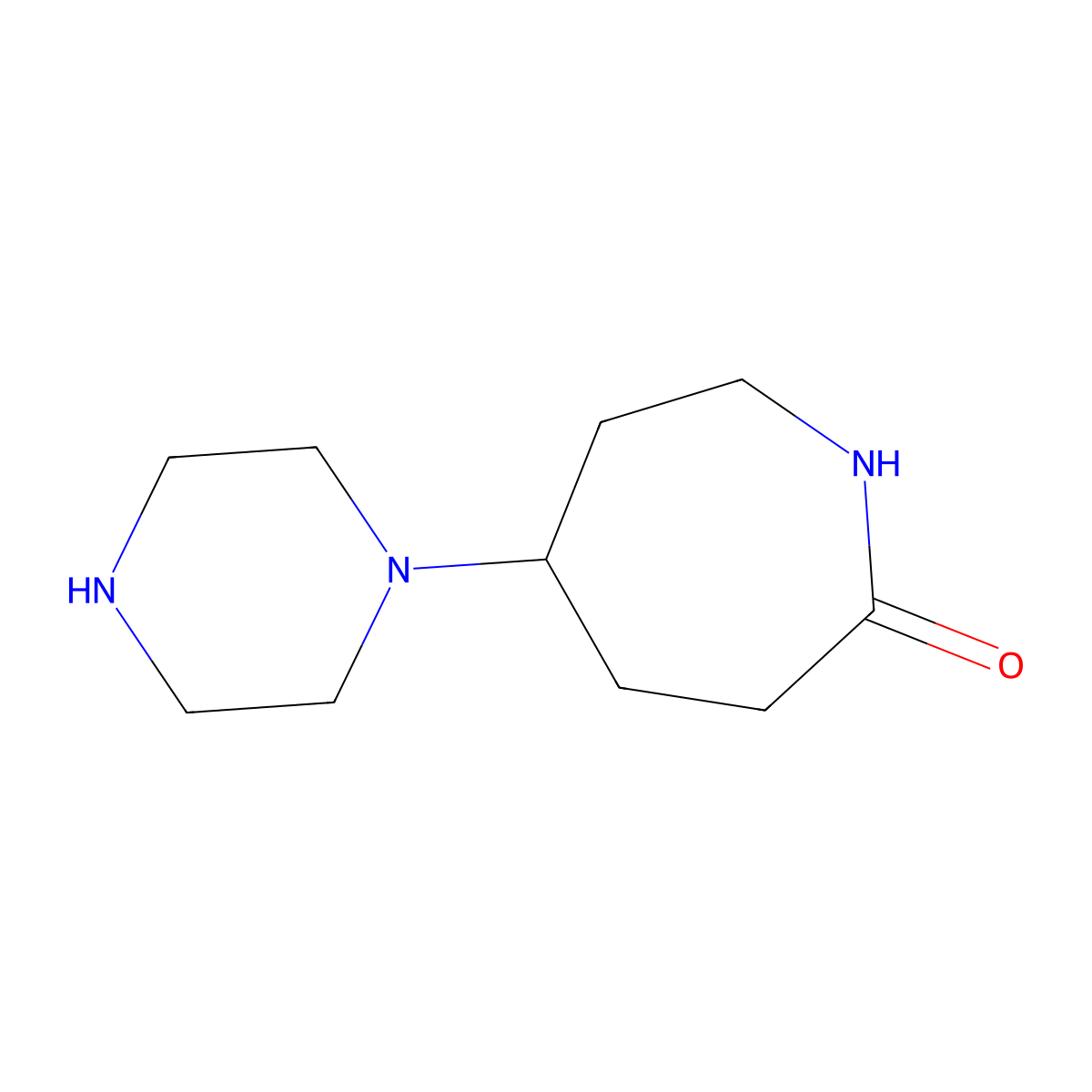 5-(Piperazin-1-yl)azepan-2-one molecular structure, CAS 1909316-54-6