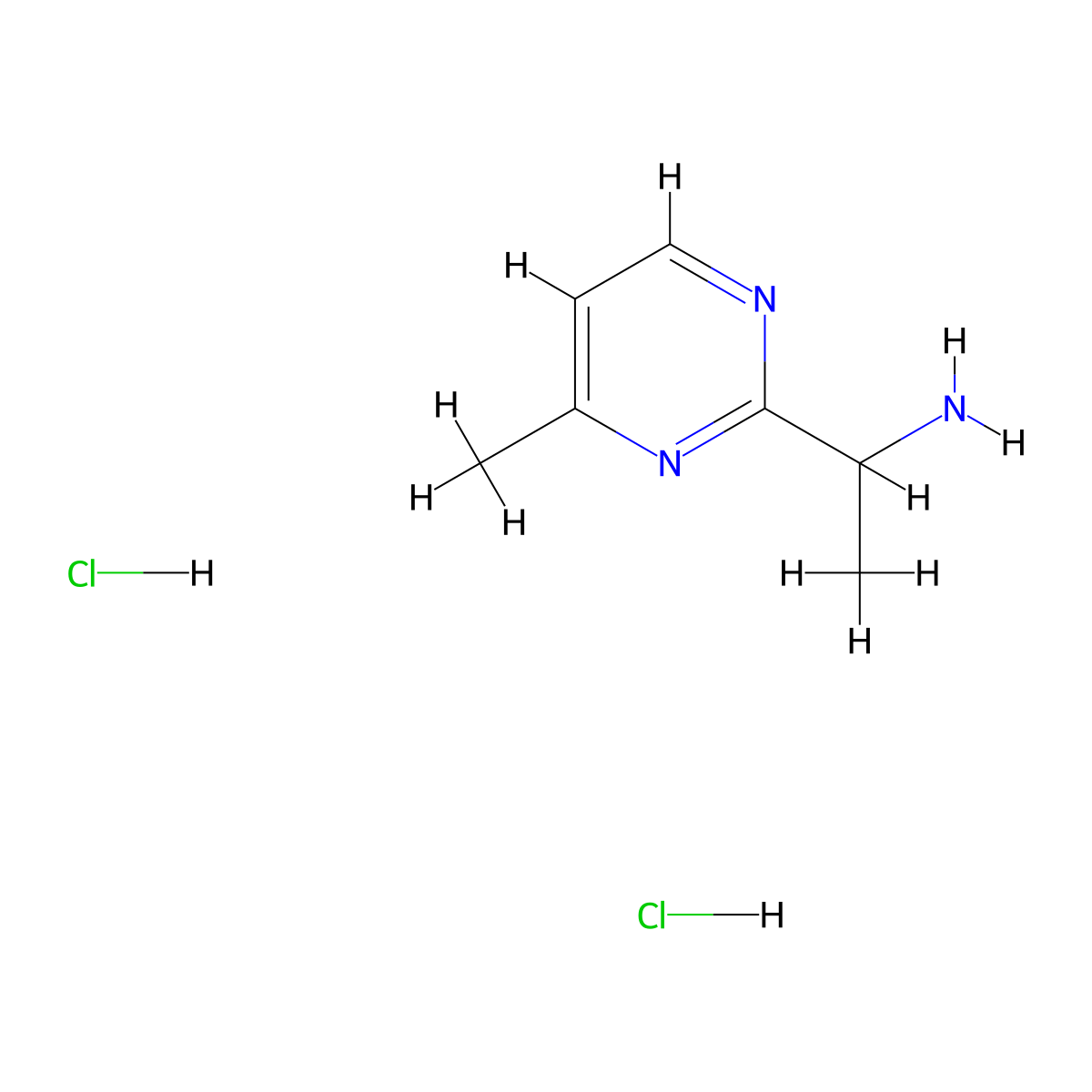 1-(4-Methylpyrimidin-2-yl)ethan-1-amine dihydrochloride molecular structure, CAS 1909316-56-8