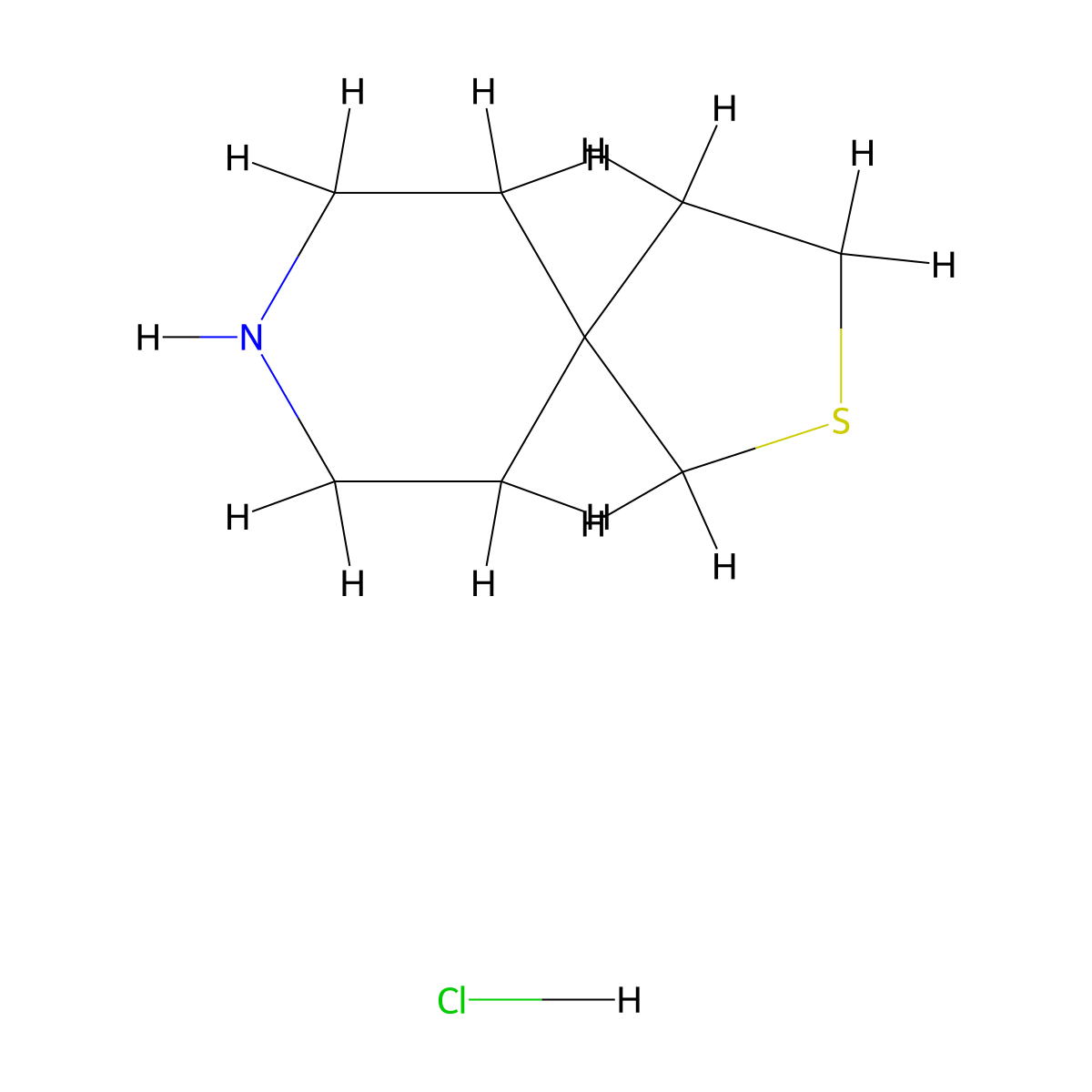 2-Thia-8-azaspiro[4.5]decane hydrochloride molecular structure, CAS 1909316-85-3