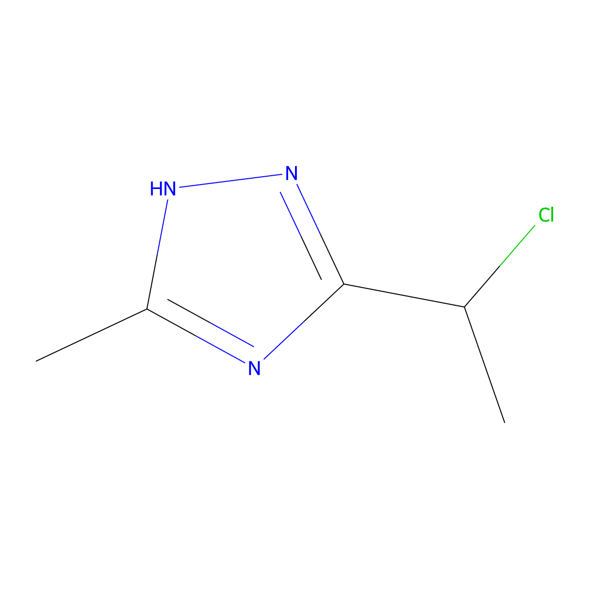 5-(1-Chloroethyl)-3-methyl-1h-1,2,4-triazole molecular structure, CAS 1909316-88-6