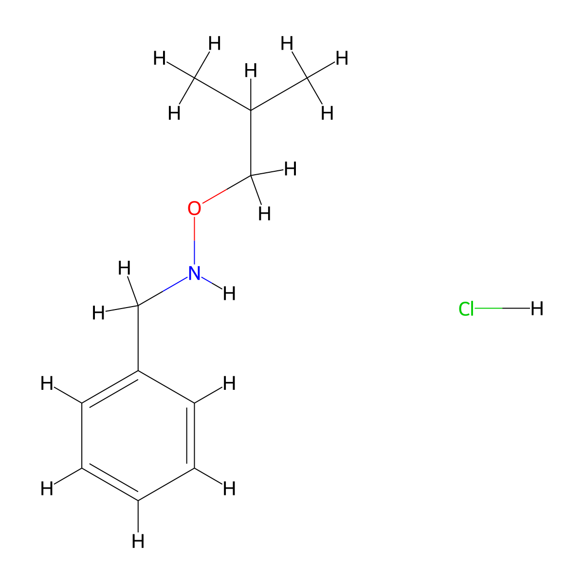 Benzyl(2-methylpropoxy)amine hydrochloride molecular structure, CAS 1909316-94-4