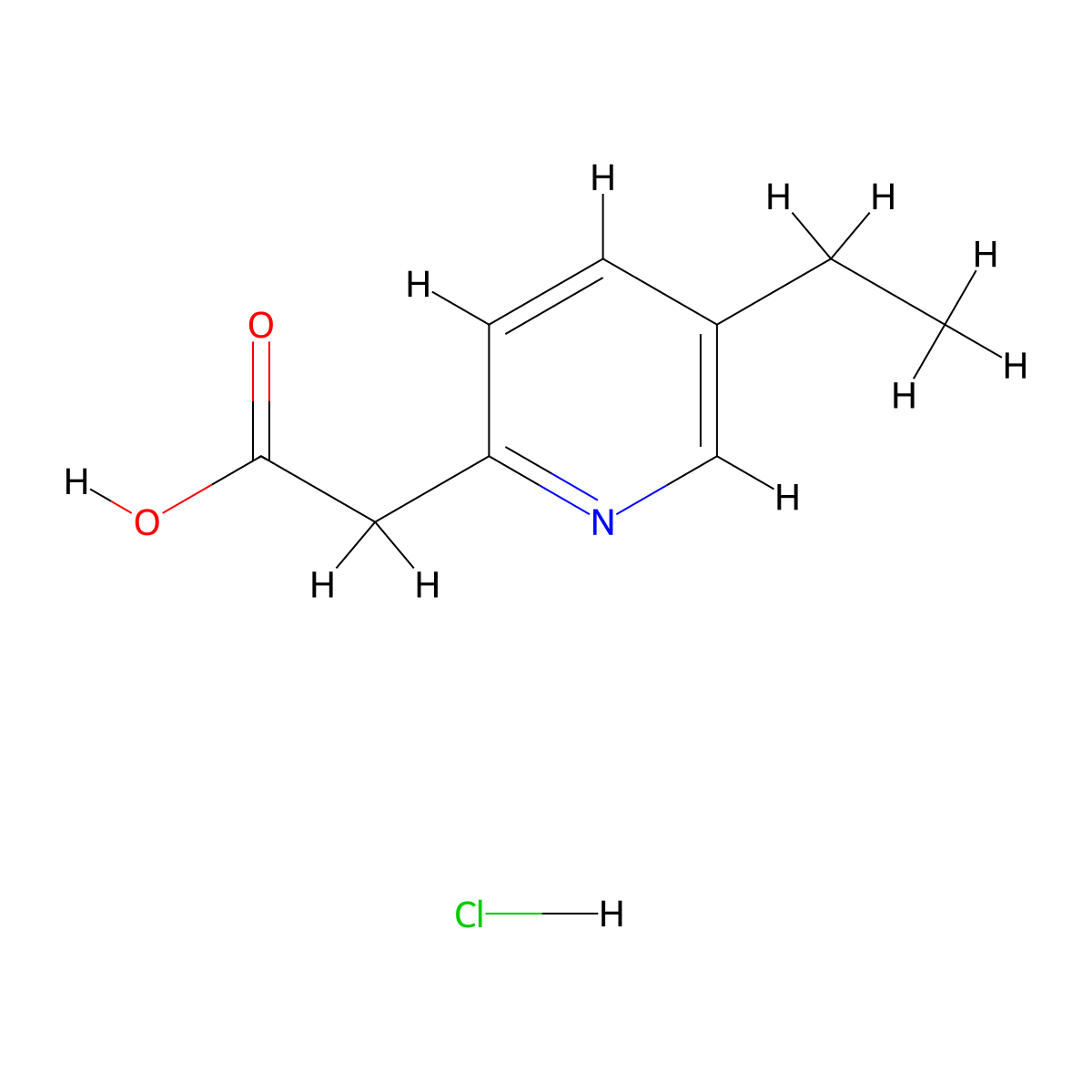 2-(5-Ethylpyridin-2-yl)acetic acid hydrochloride molecular structure, CAS 1909316-96-6