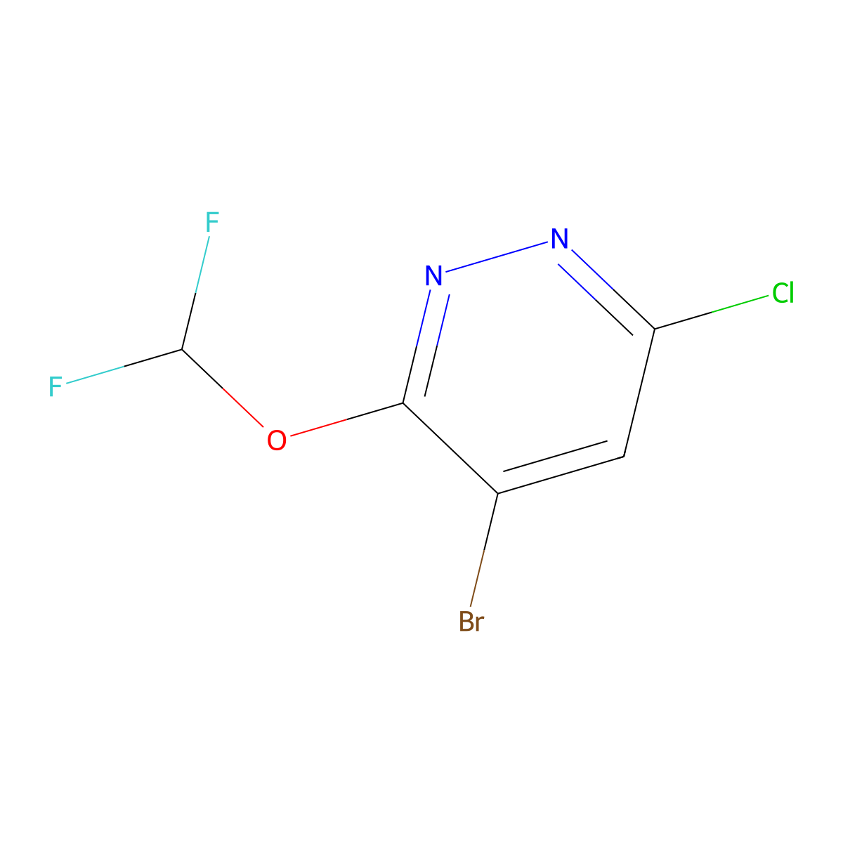 4-Bromo-6-chloro-3-(difluoromethoxy)pyridazine molecular structure, CAS 1909317-08-3