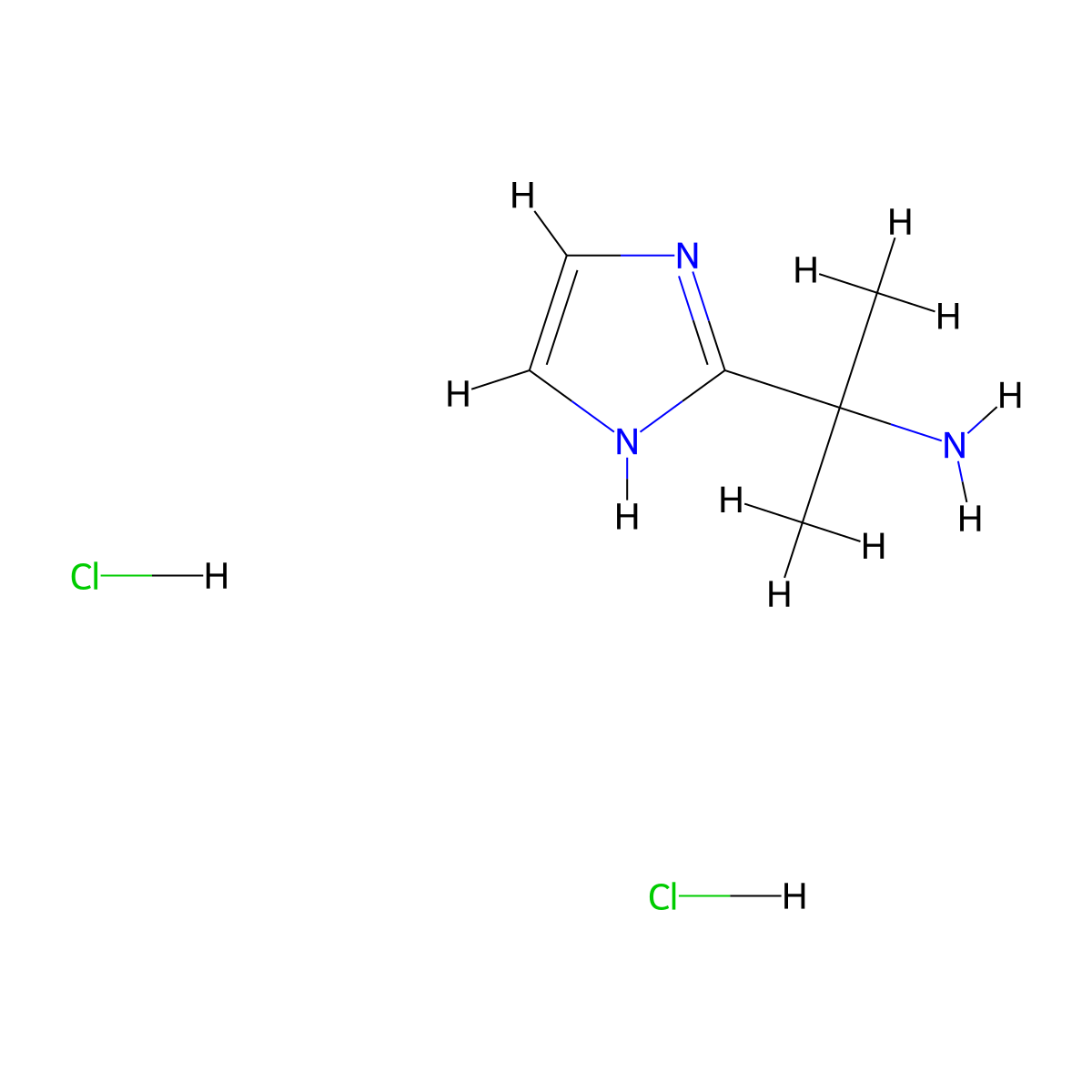 2-(1H-imidazol-2-yl)propan-2-amine dihydrochloride molecular structure, CAS 1909317-10-7