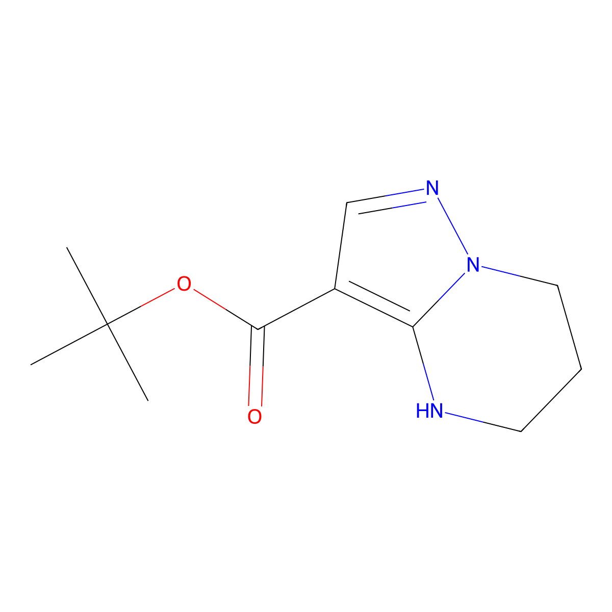 tert-butyl 4H,5H,6H,7H-pyrazolo[1,5-a]pyrimidine-3-carboxylate molecular structure, CAS 1909317-16-3